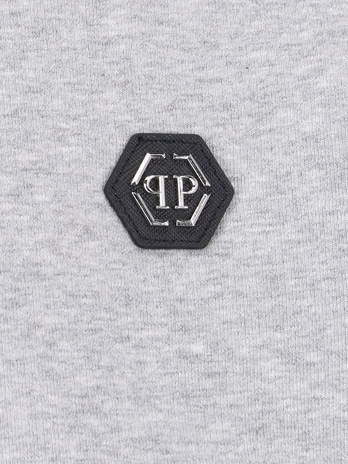 Shop Philipp Plein Hexagon Crew Neck Sweatshirt In Gray
