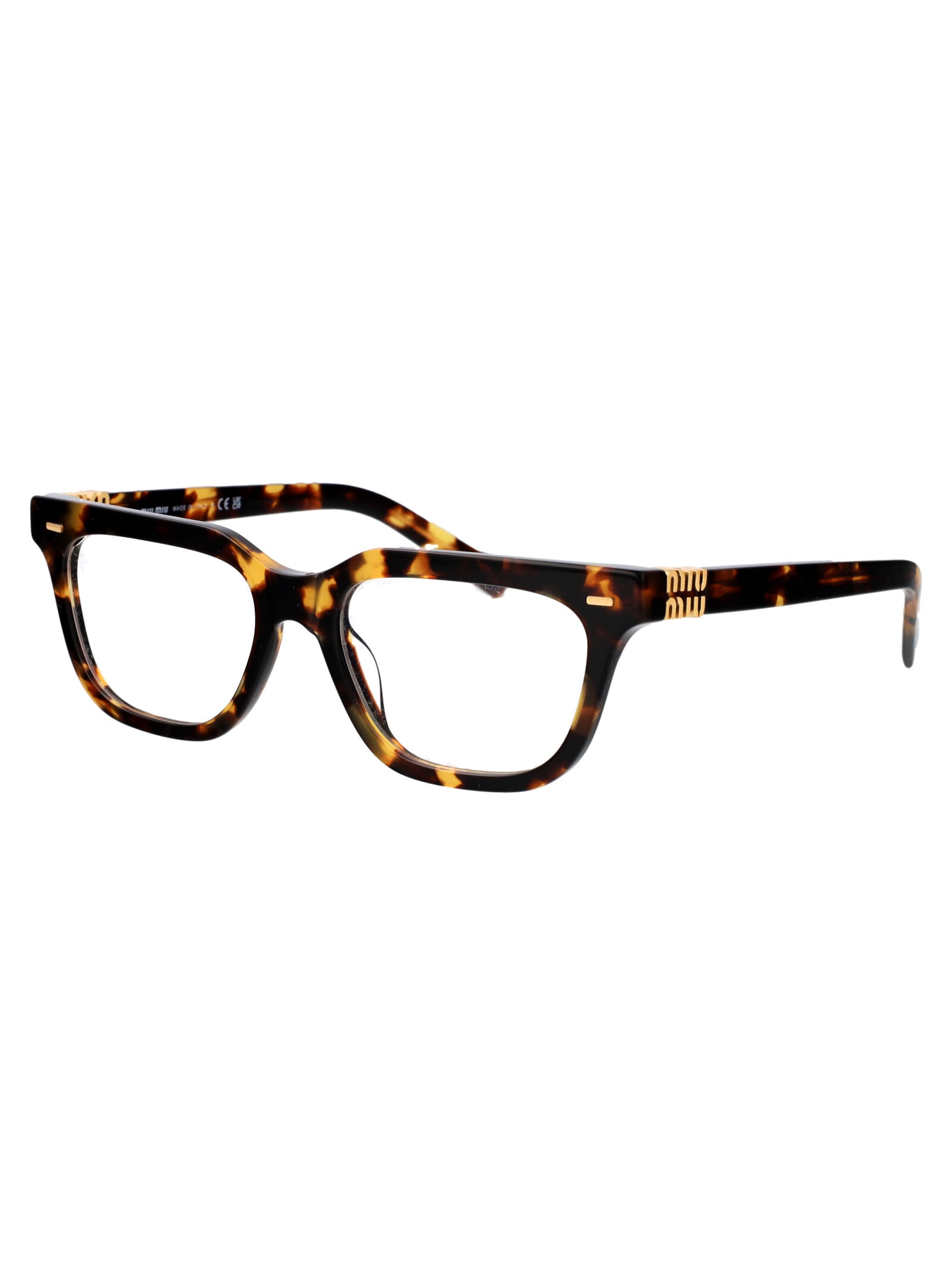 Shop Miu Miu 0mu 07xv Glasses In Vau1o1 Honey Havana