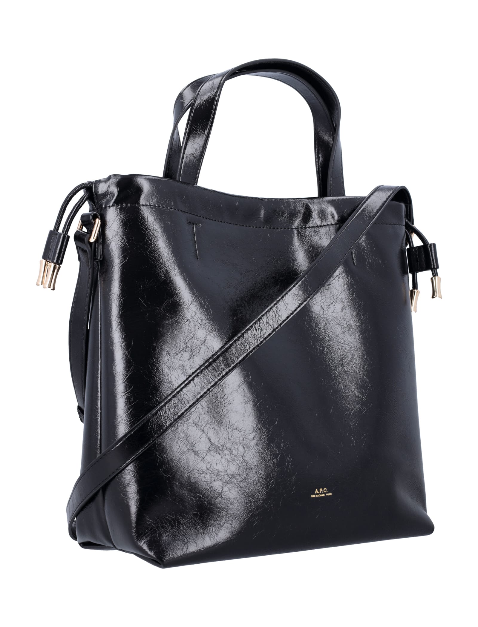 Shop Apc Ninon Shopping Bag In Black