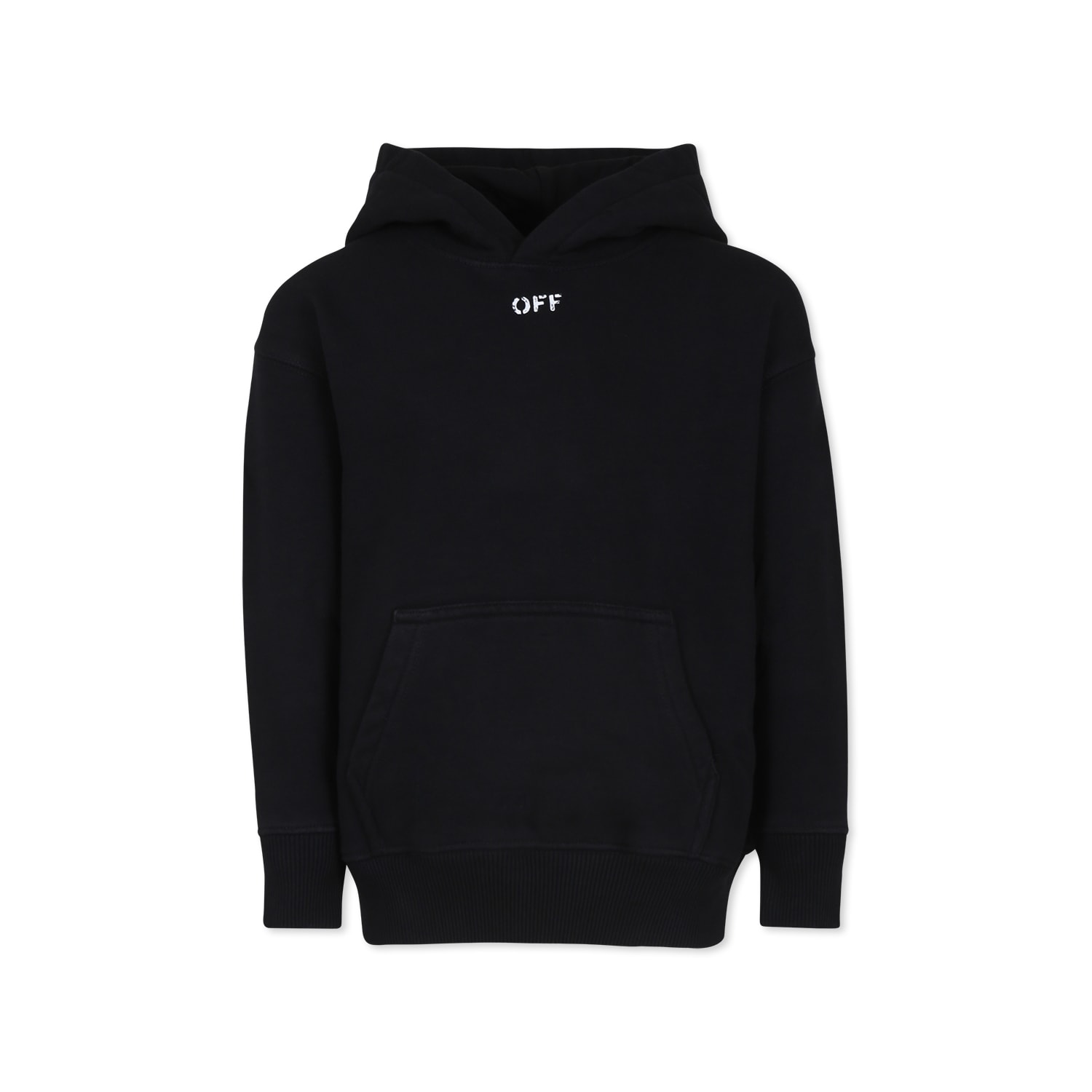 Off-white Black Sweatshirt For Boy With Logo In Black