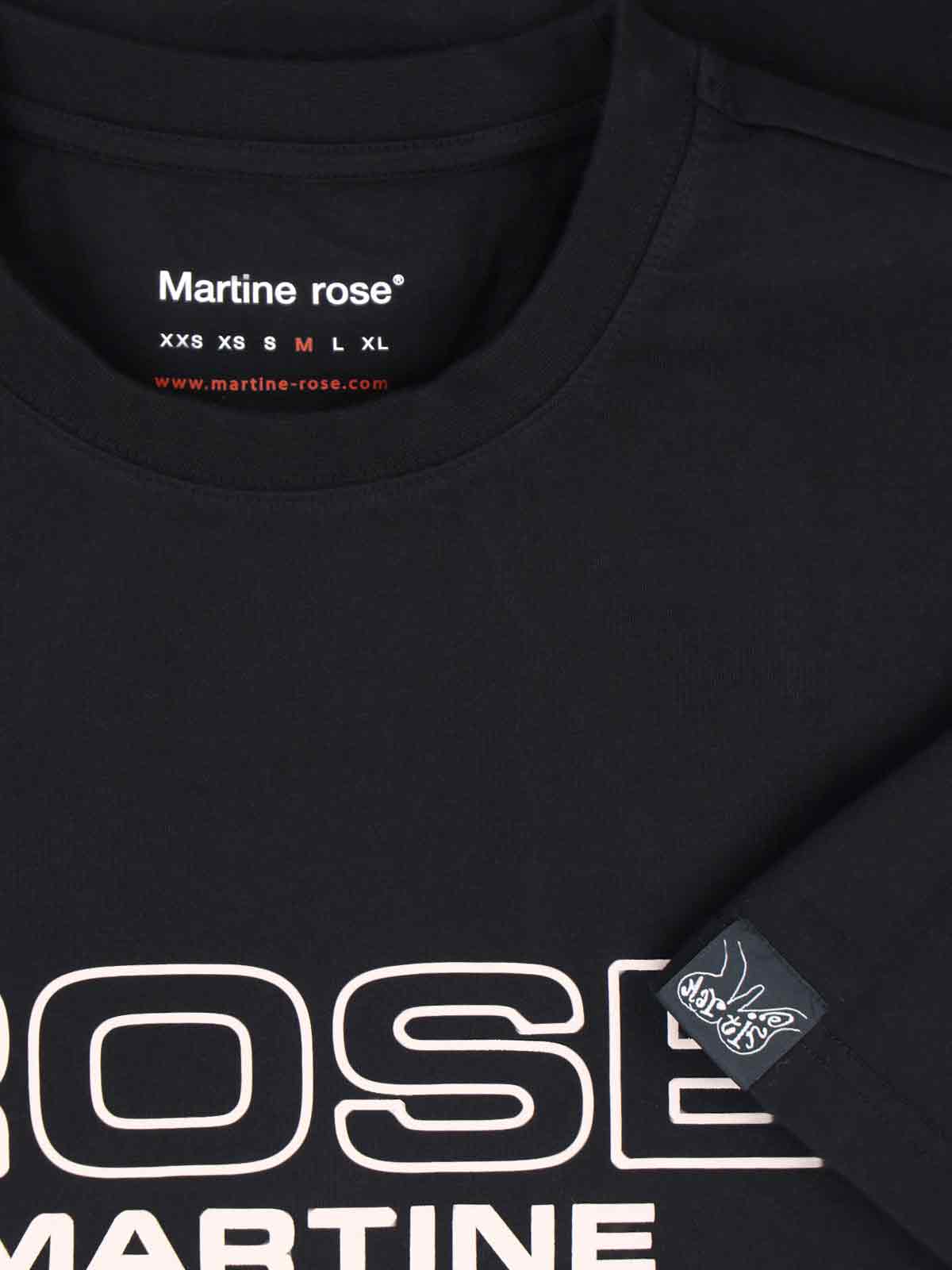 Martine Rose Black Short-sleeve T-shirt With Bold Front Print In Black