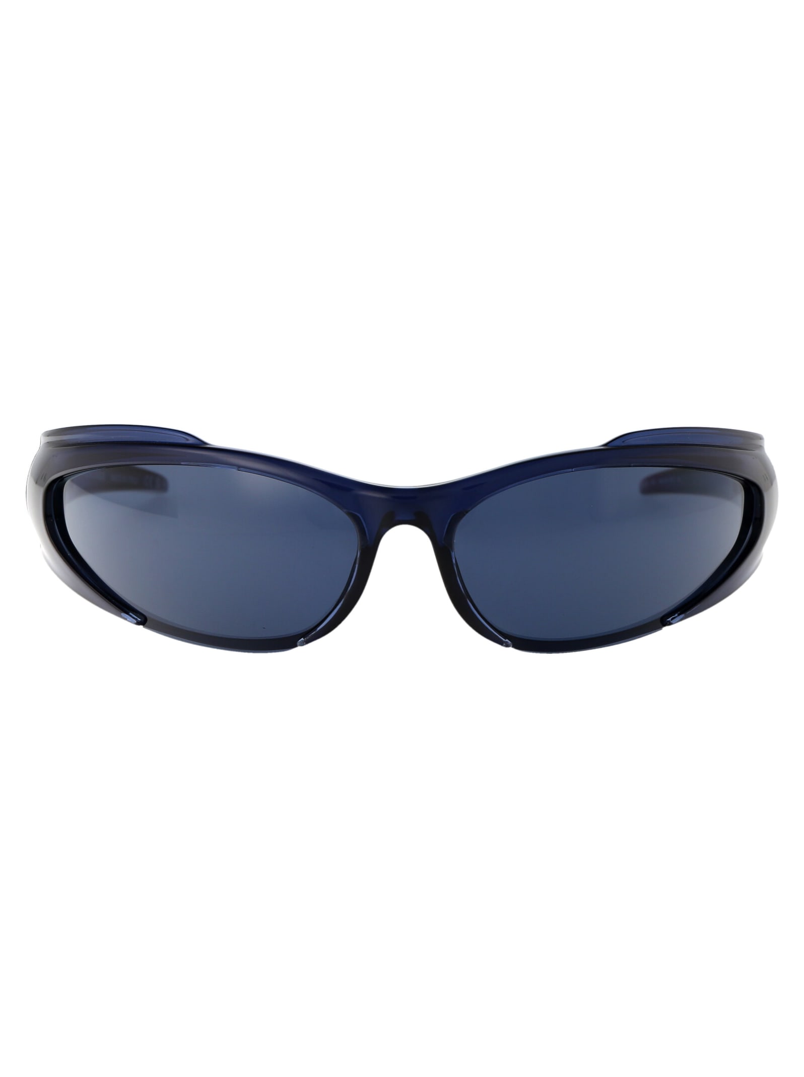 Shop Balenciaga Bb0253s Sunglasses In 003 Blue Blue Blue