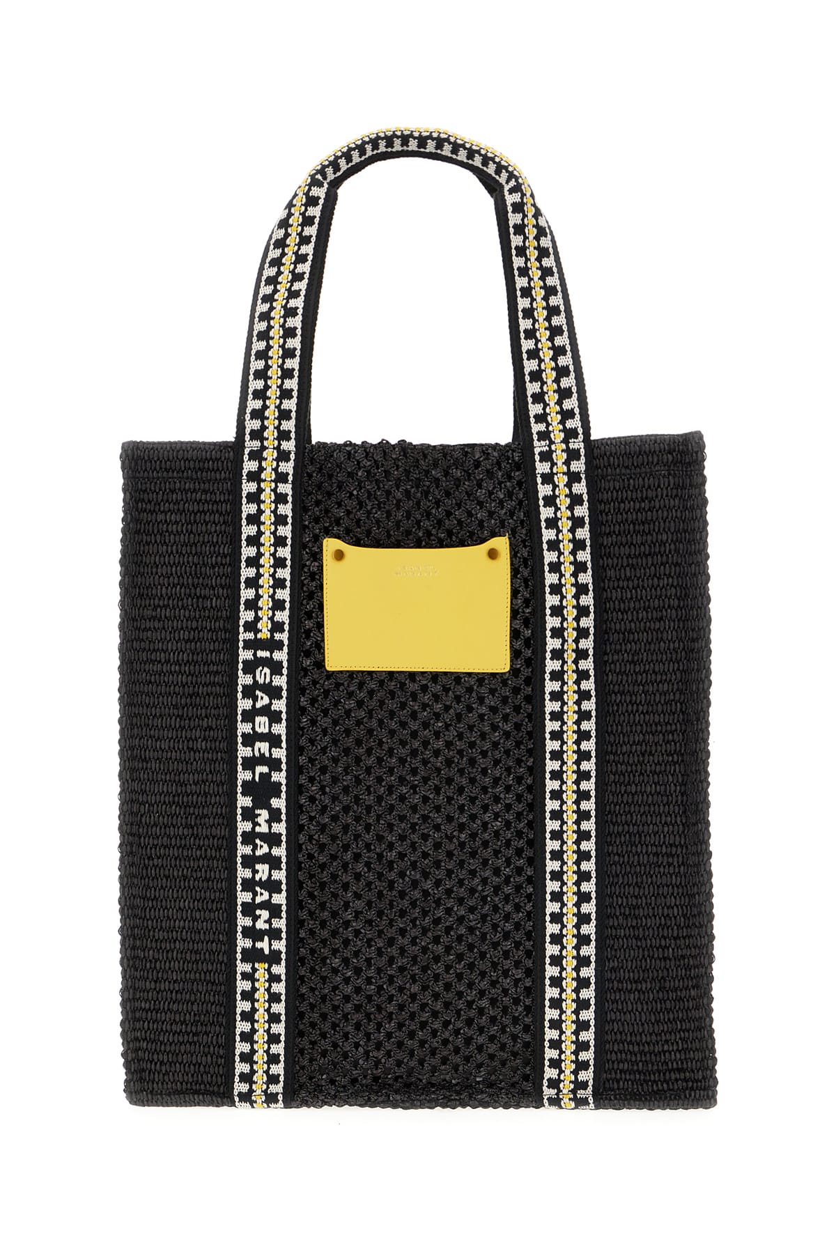 Isabel Marant Black Raffia Shopping Bag