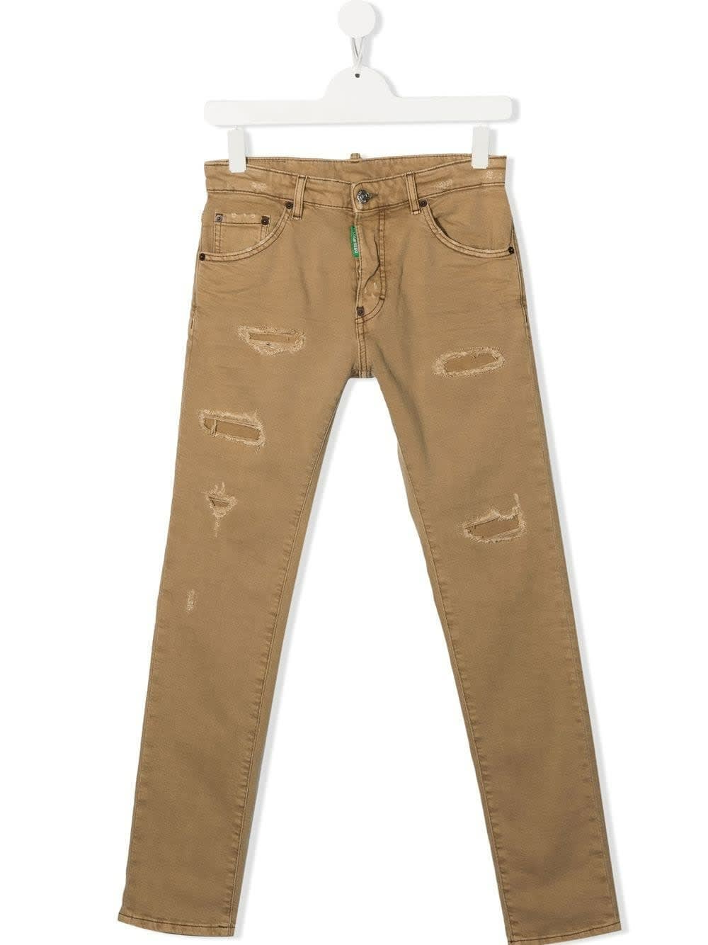 Dsquared2 Jeans Kids Stressed-effect Camel-colored