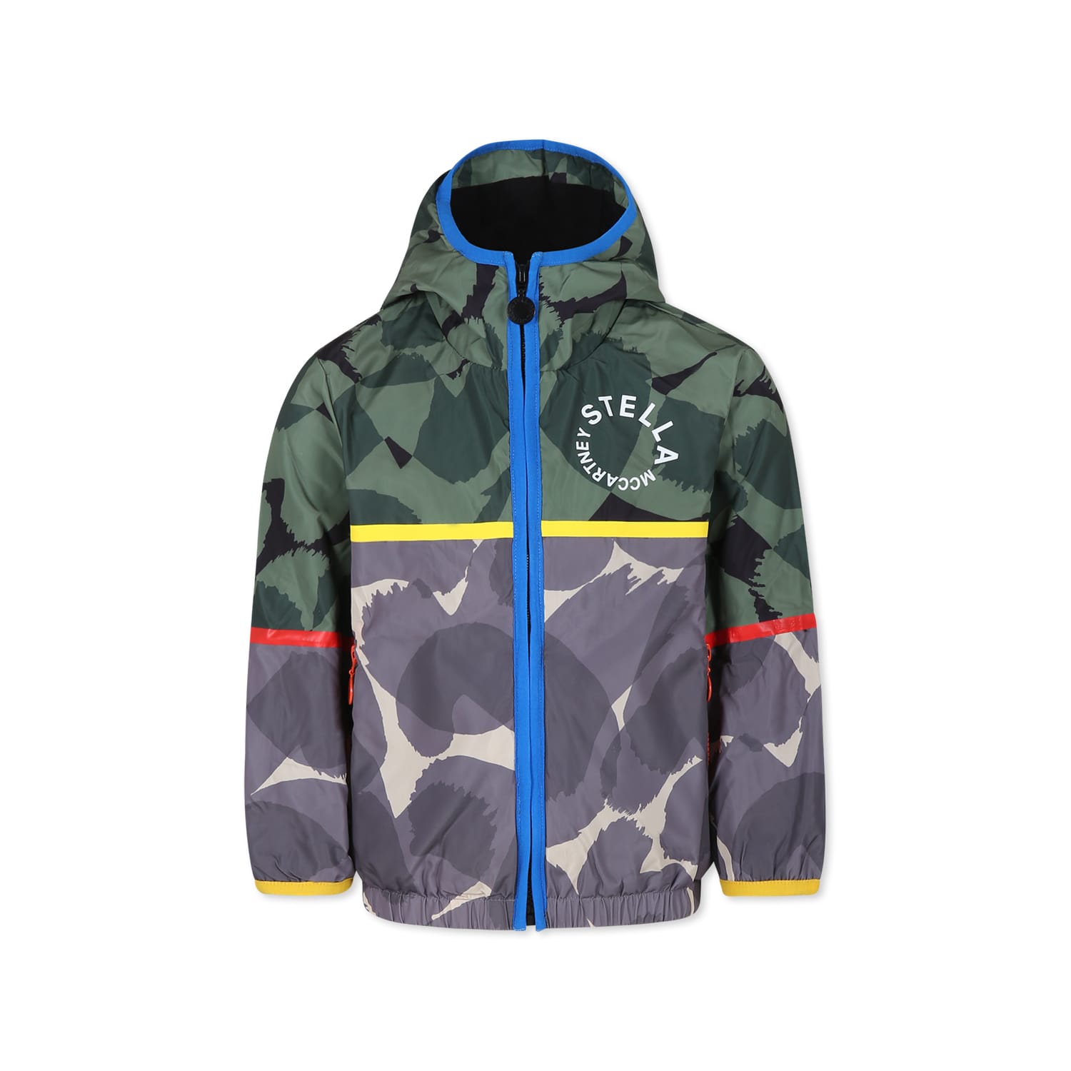 Stella Mccartney Kids' Multicolor Windbreaker For Boy With Logo