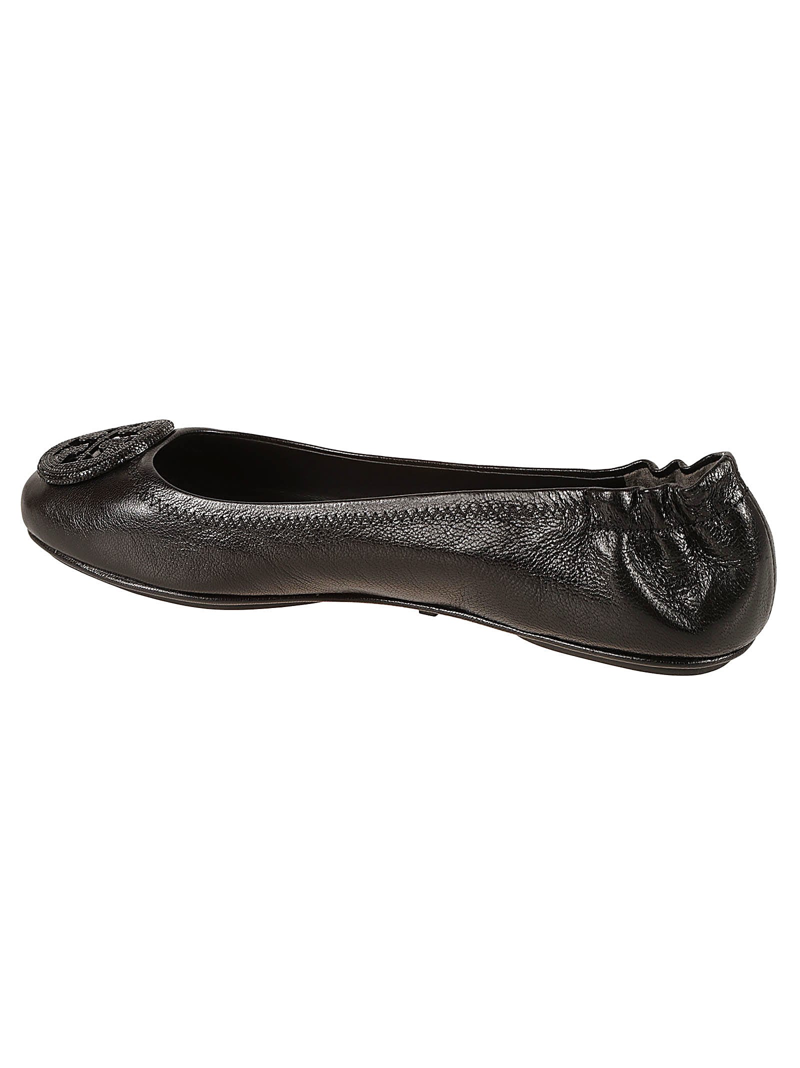 Shop Tory Burch Minnie Travel Ballerinas In Perfect Black