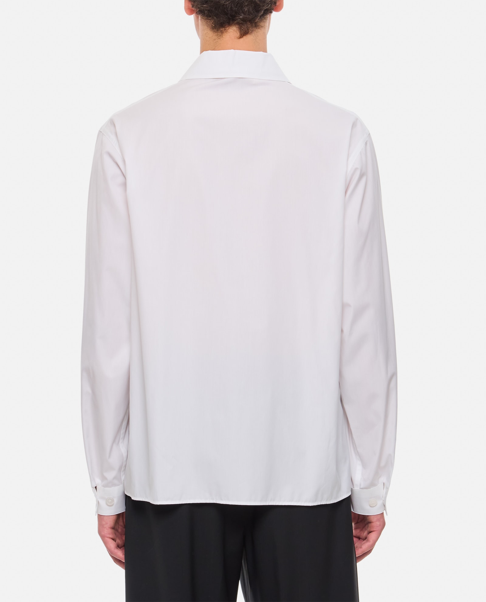 Marni Cotton Full Zip Shirt In White