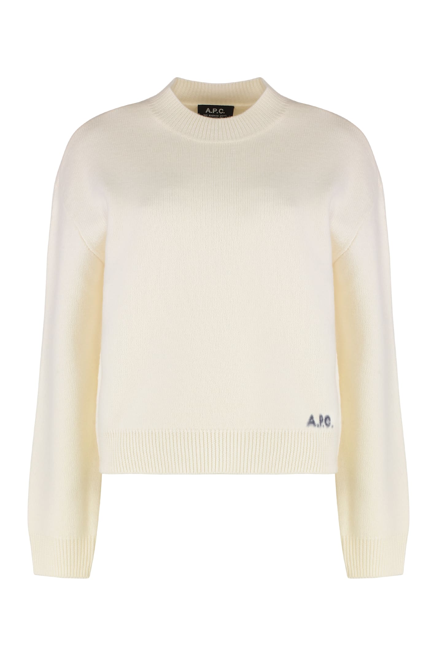 Apc Esther Virgin Wool Crew-neck Sweater In Neutral