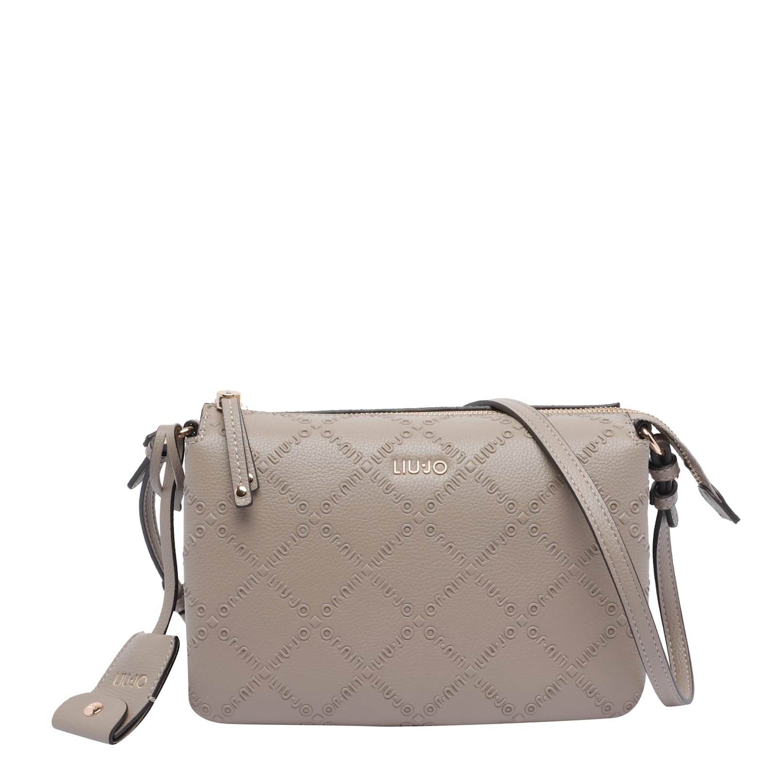 Liu •jo Adjustable Shoulder Bag Gold Hardware In Gray