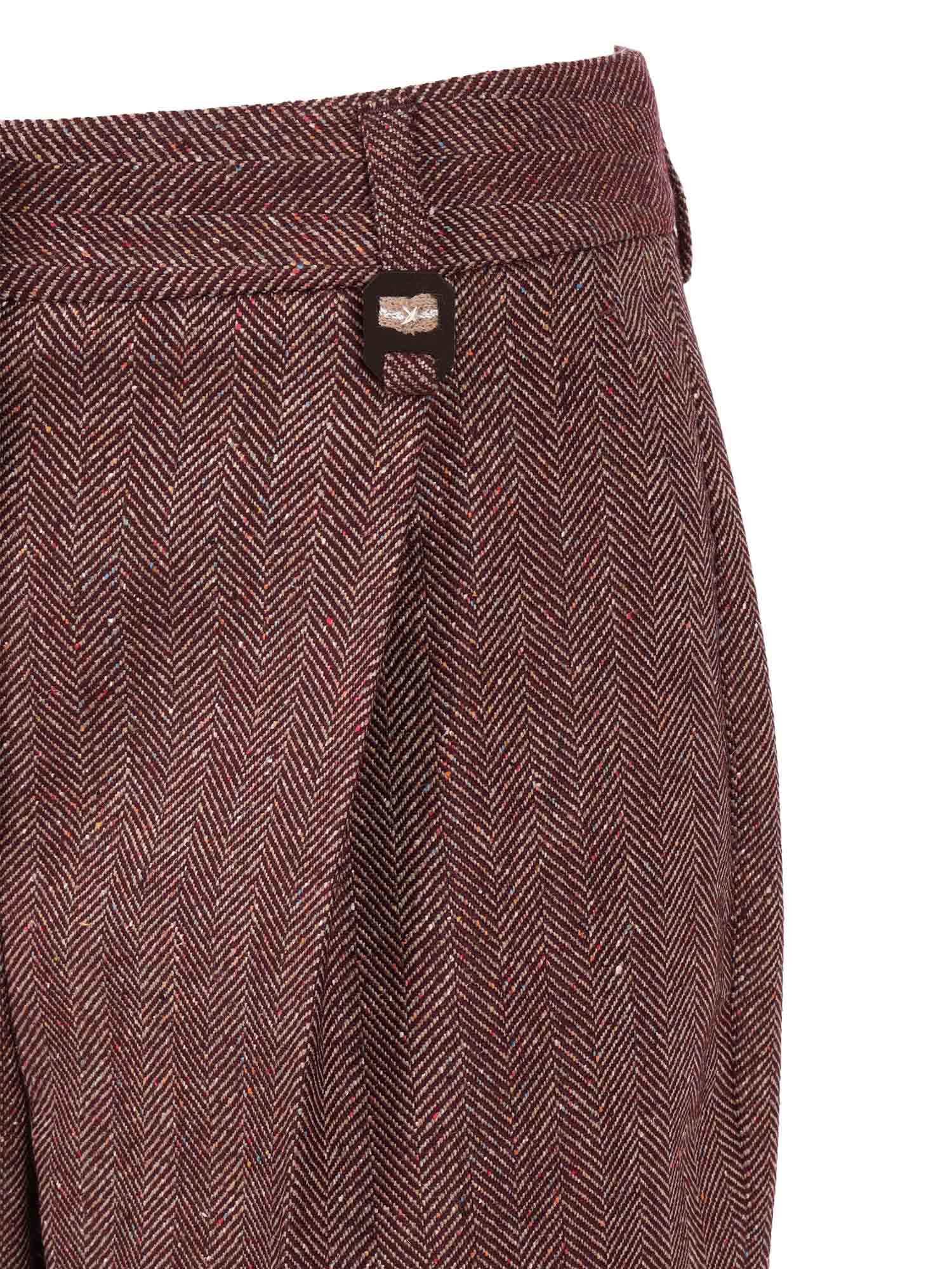 Lorena Antoniazzi Wide-leg Pants With Tailored Fit In Brown