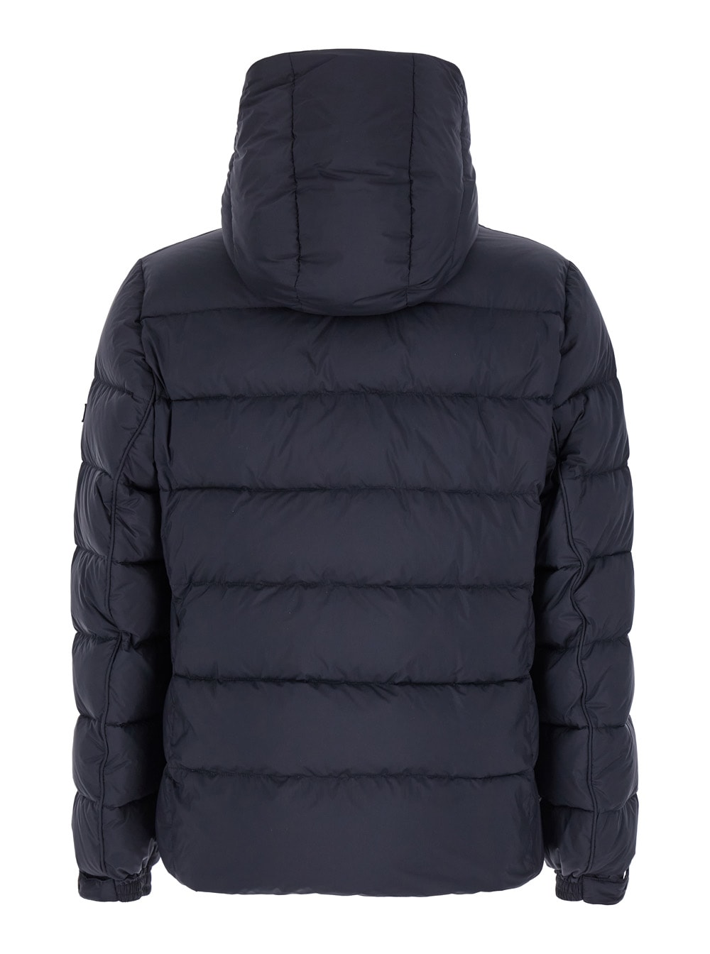 Tatras 'borbore' Blue Down Jacket With Hood And Logo Patch In Blu