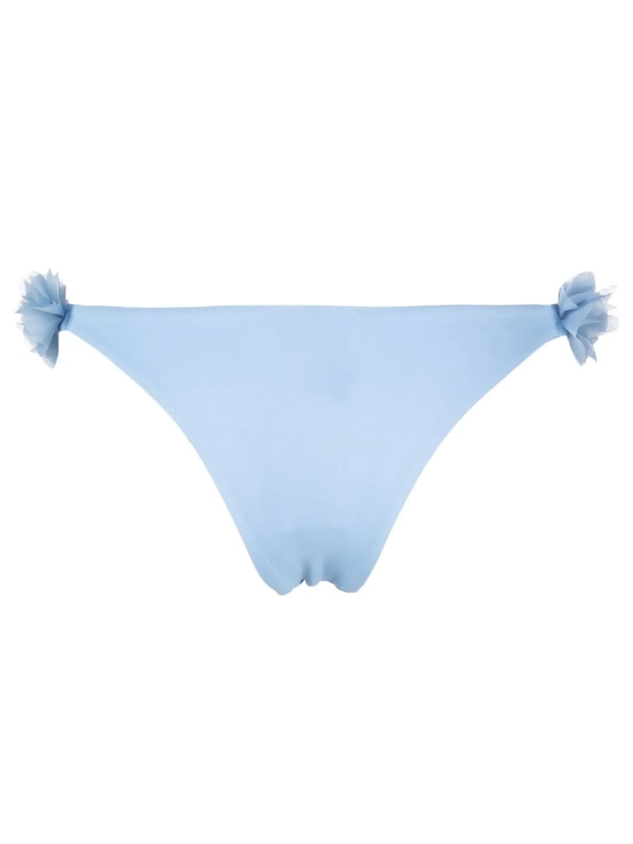 La Reveche Floral Detail Bikini Bottoms In Blue