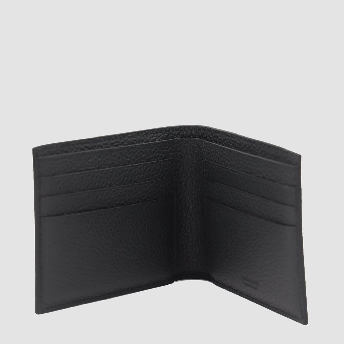Ferragamo Black Leather Wallet In Black