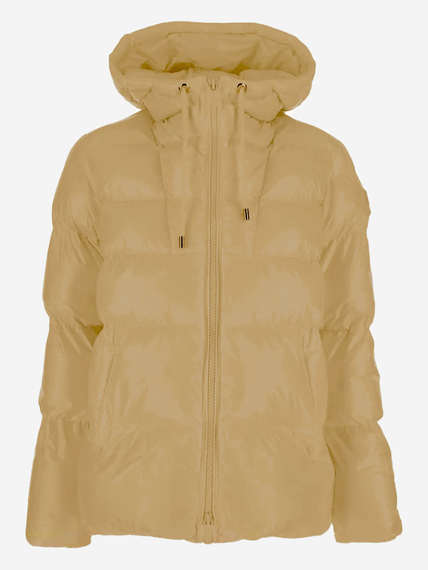Pinko Nylon Padded Down Jacket In Brown