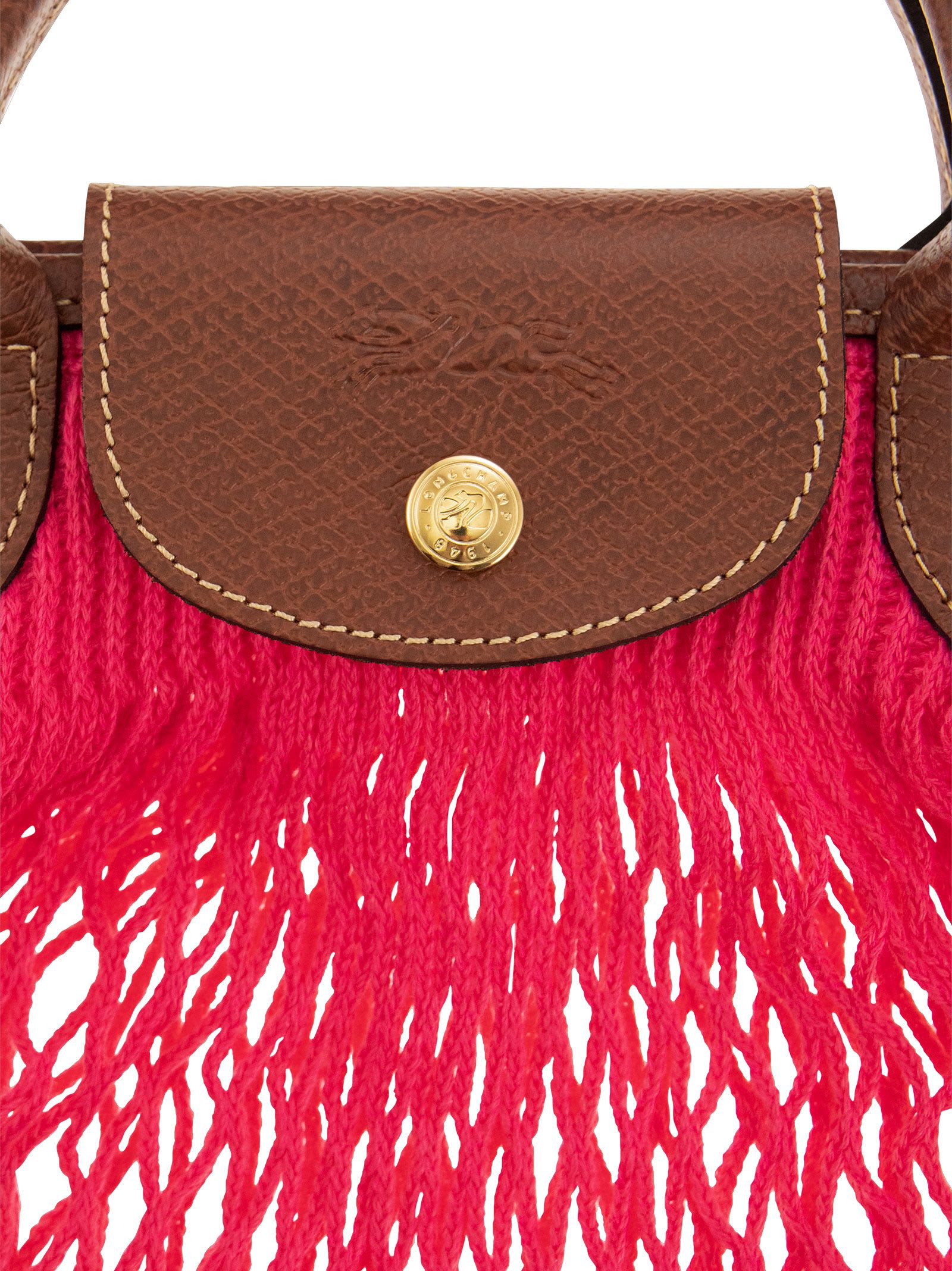 Longchamp Le Pliage Filet - Top Handle Bag in Red