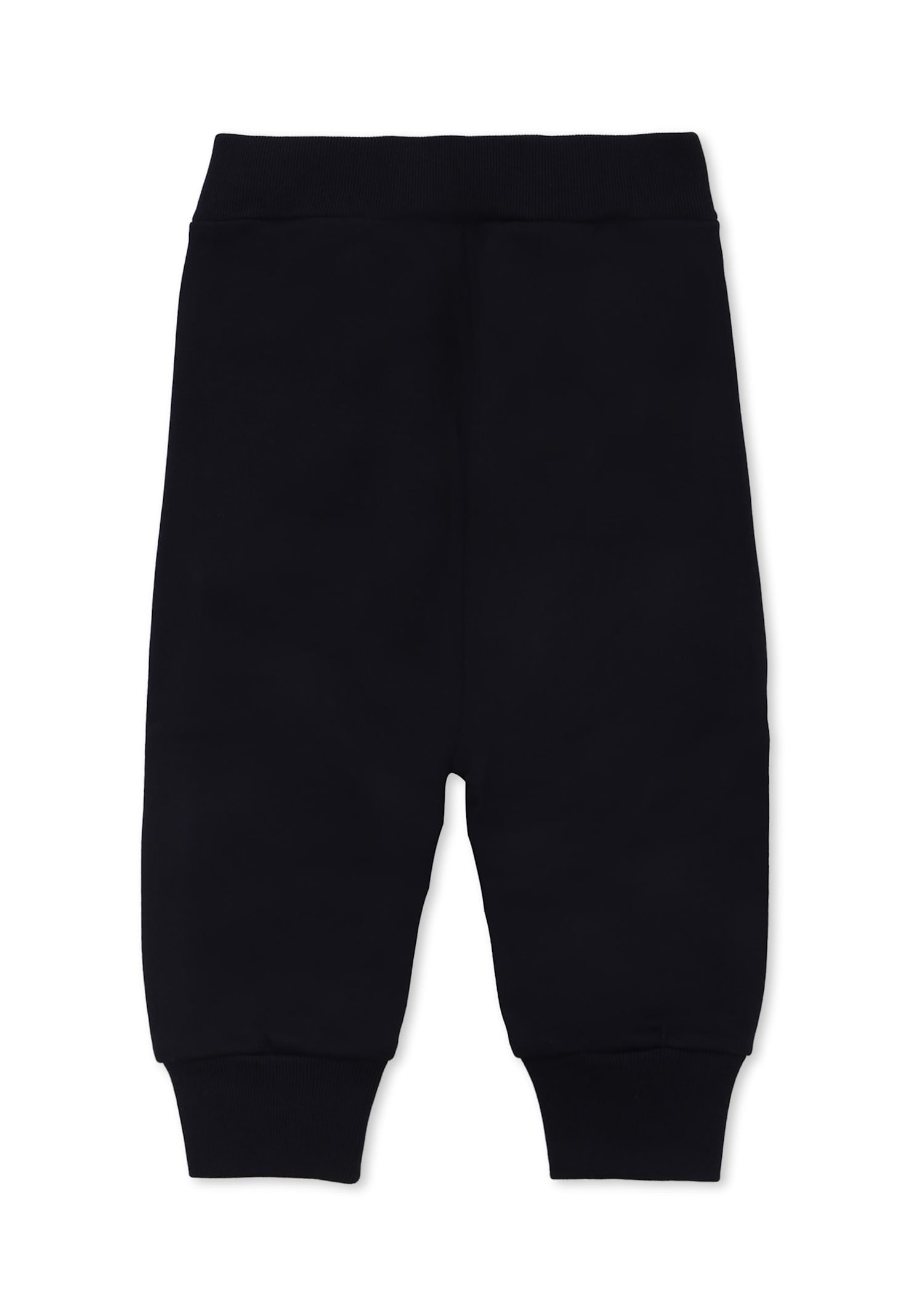 Marni Blue Trousers For Baby Boy With Logo In Black