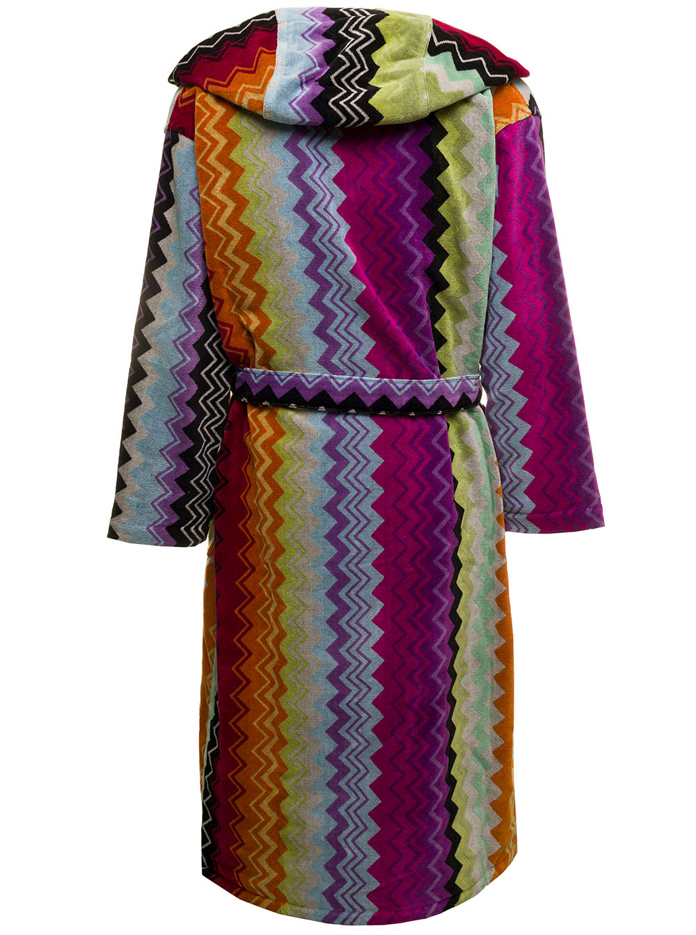 Giacomo Multicolor Cotton Zig Zag Bathrobe Missoni Home