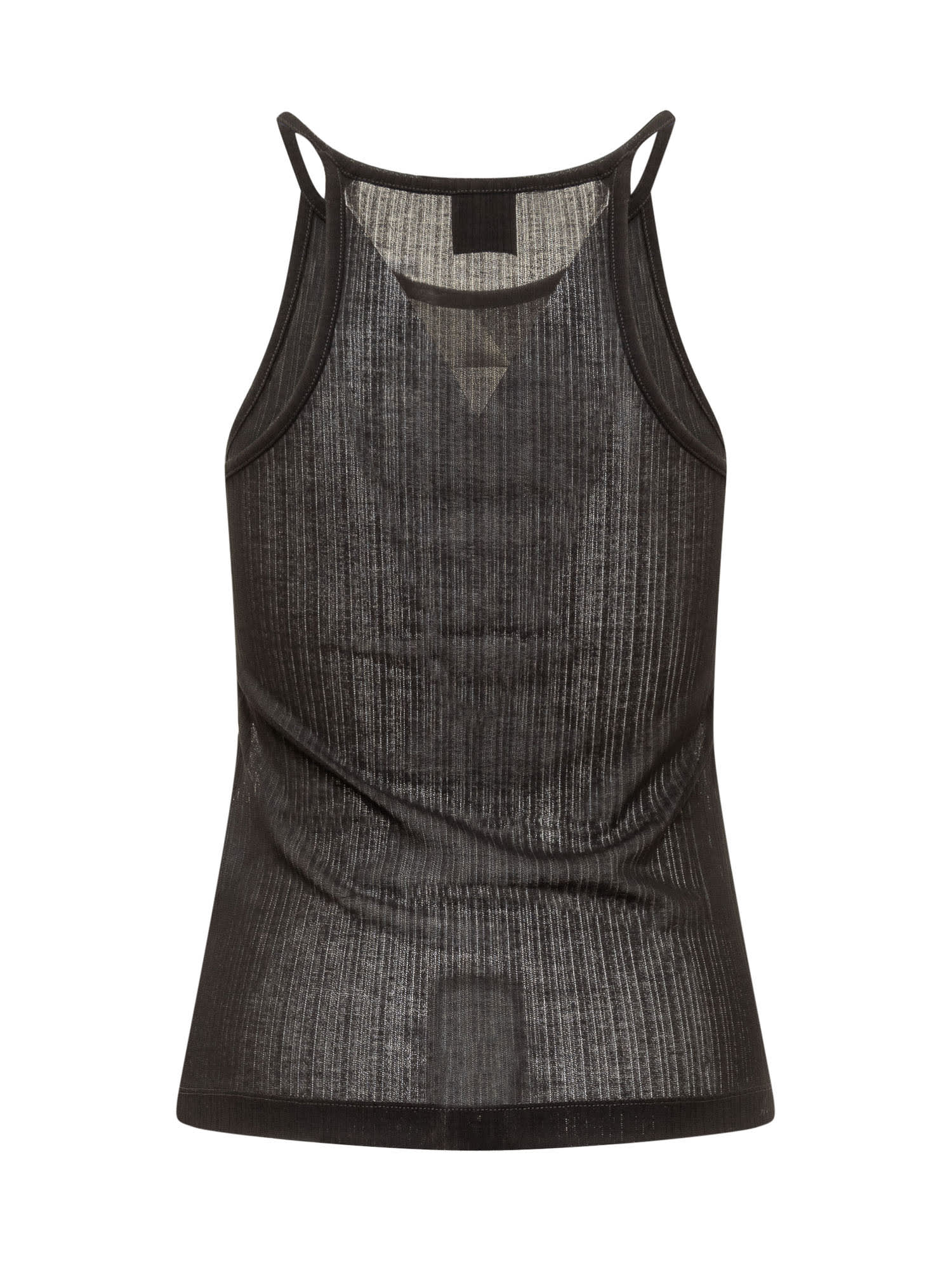 Givenchy Black Top With Logo Plaque In Black