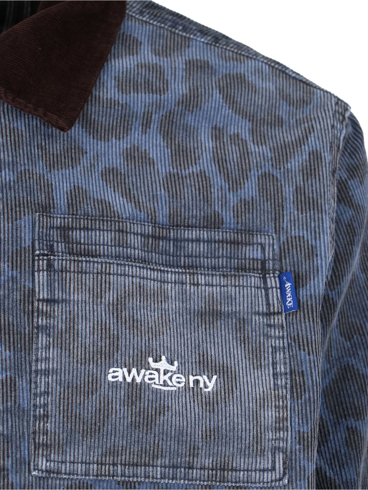 Awake Ny Mens Work Corduroy Cotton Jacket Navy In Blue