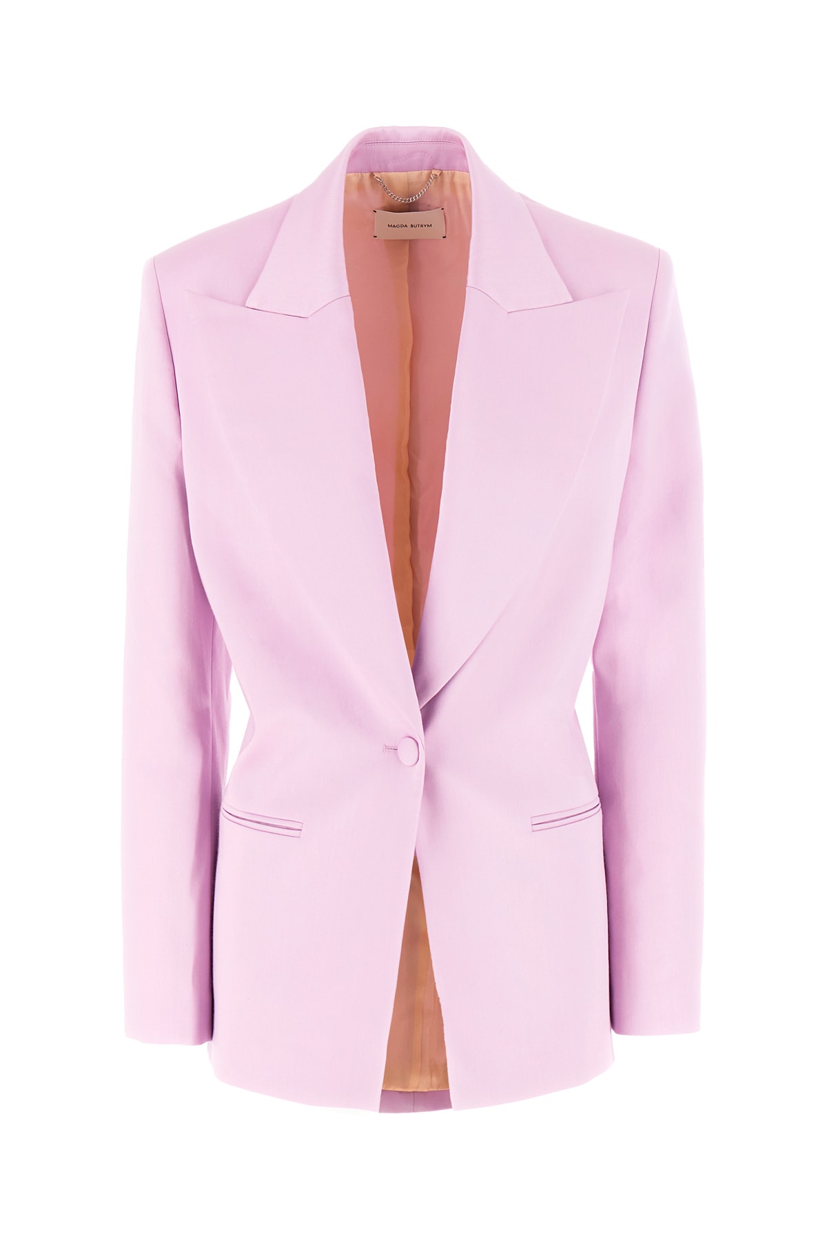 Shop Magda Butrym Lilac Lyocell Blend Oversize Blazer In Lilla