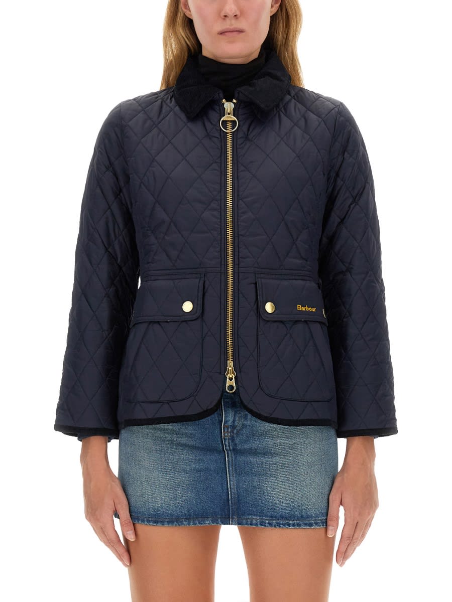 Shop Barbour Jacket With Zip In Blue