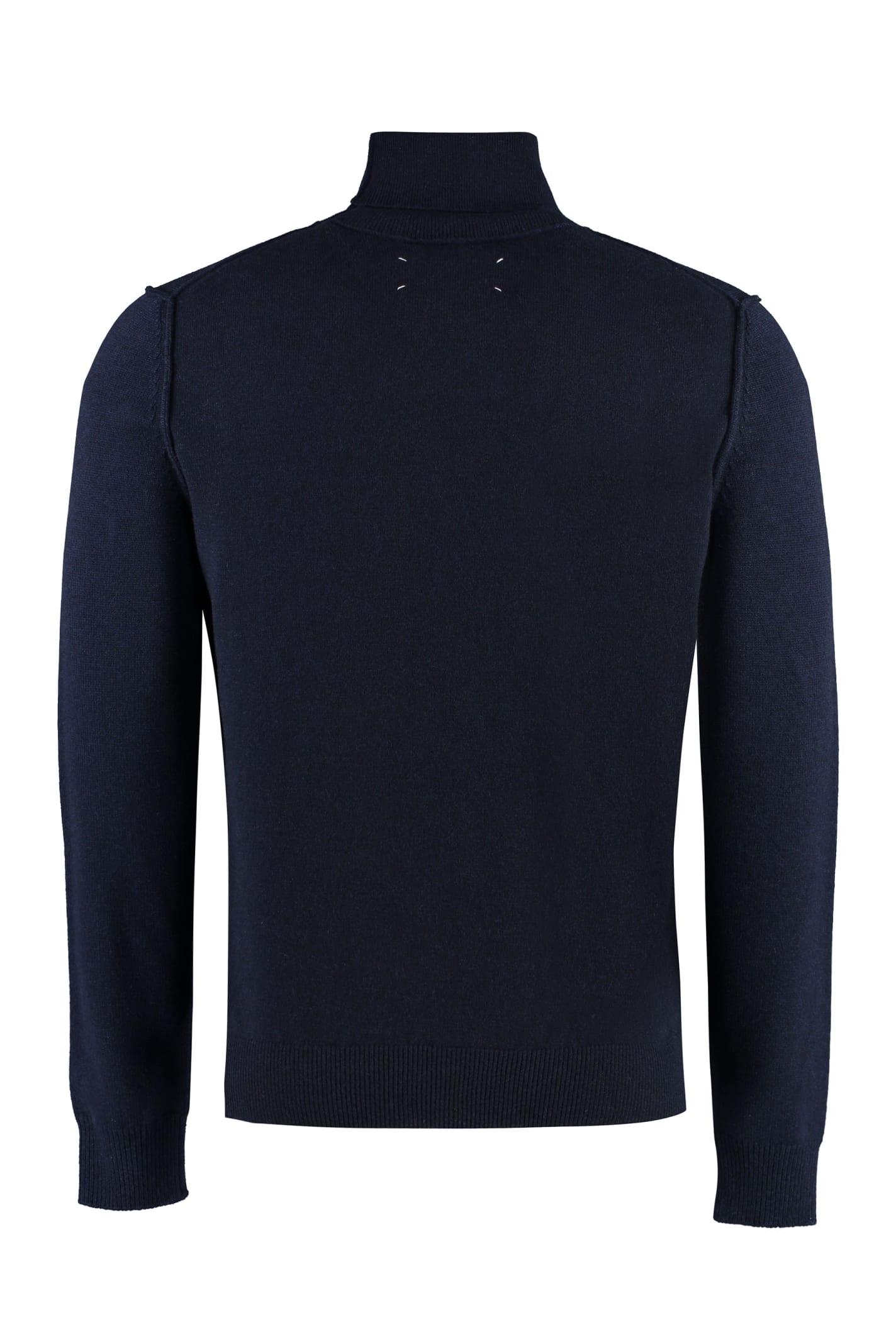 Shop Maison Margiela Cashmere Turtleneck Sweater In Blue