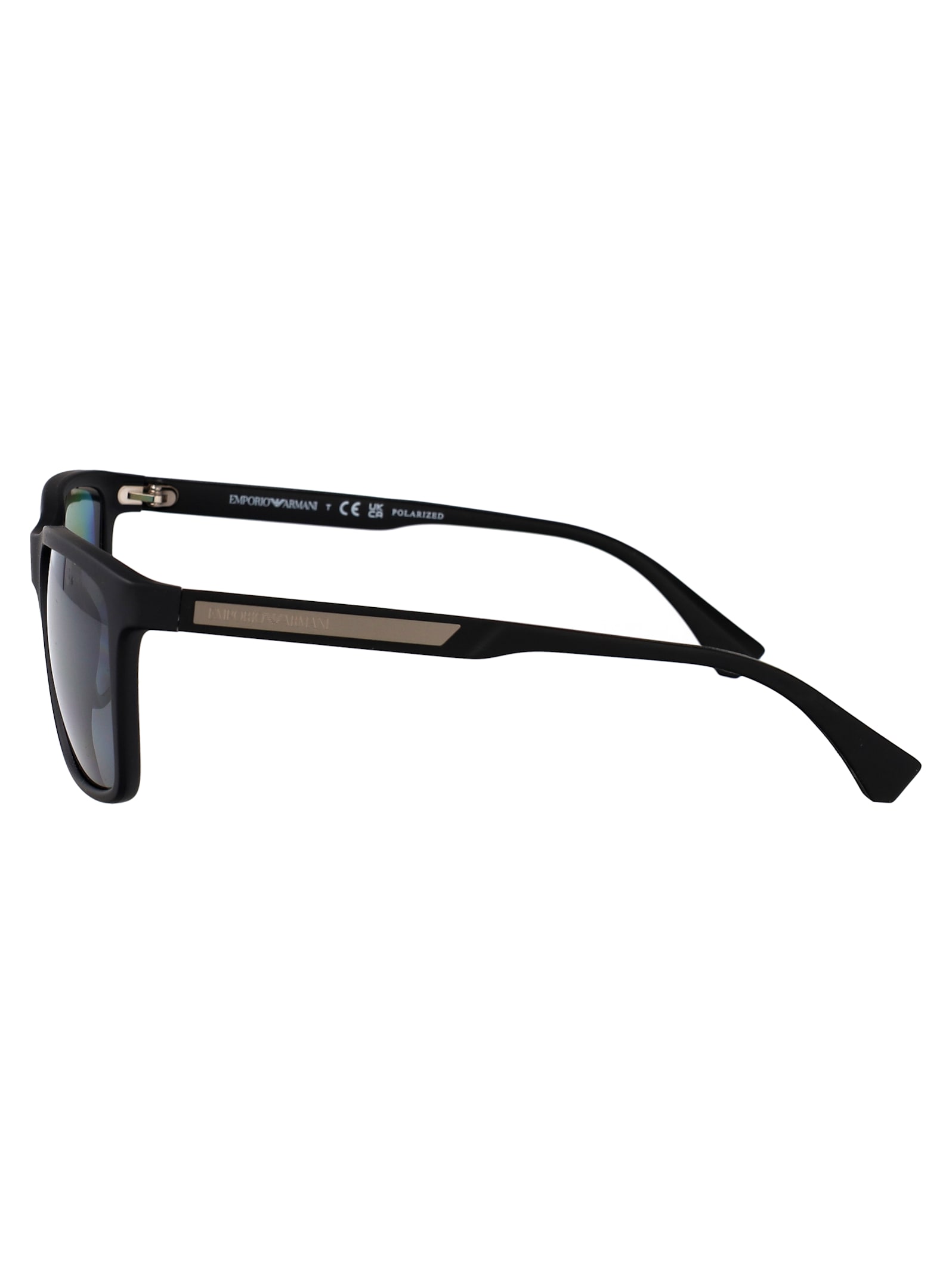 Emporio Armani Rubber Black Injected Sunglasses In Blue