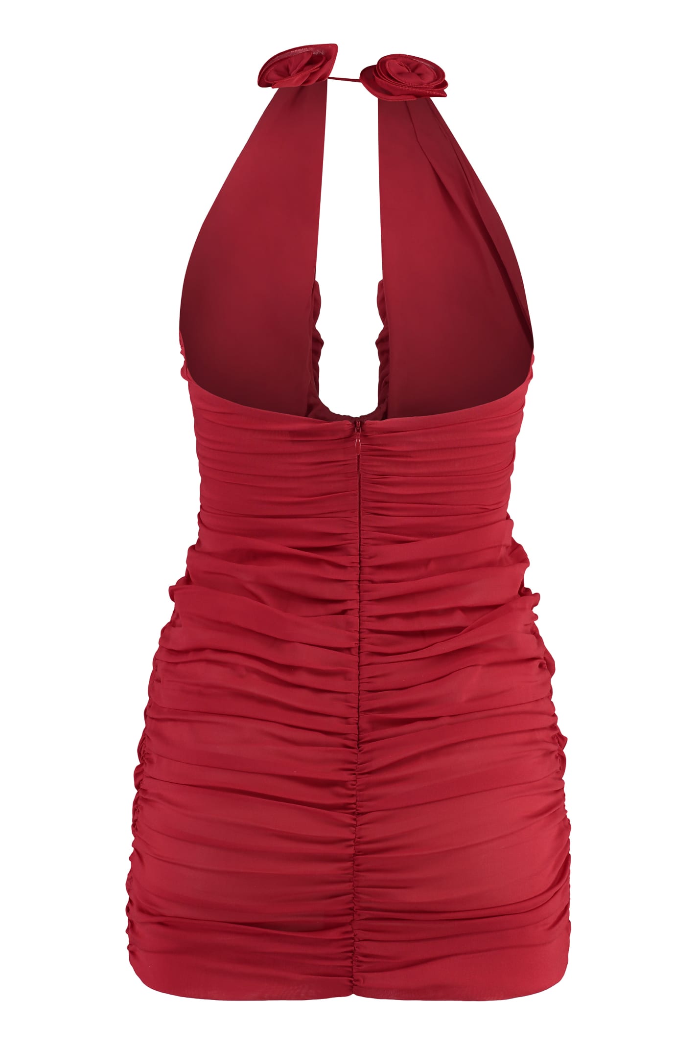 Shop Magda Butrym Silk Mini Dress In Red