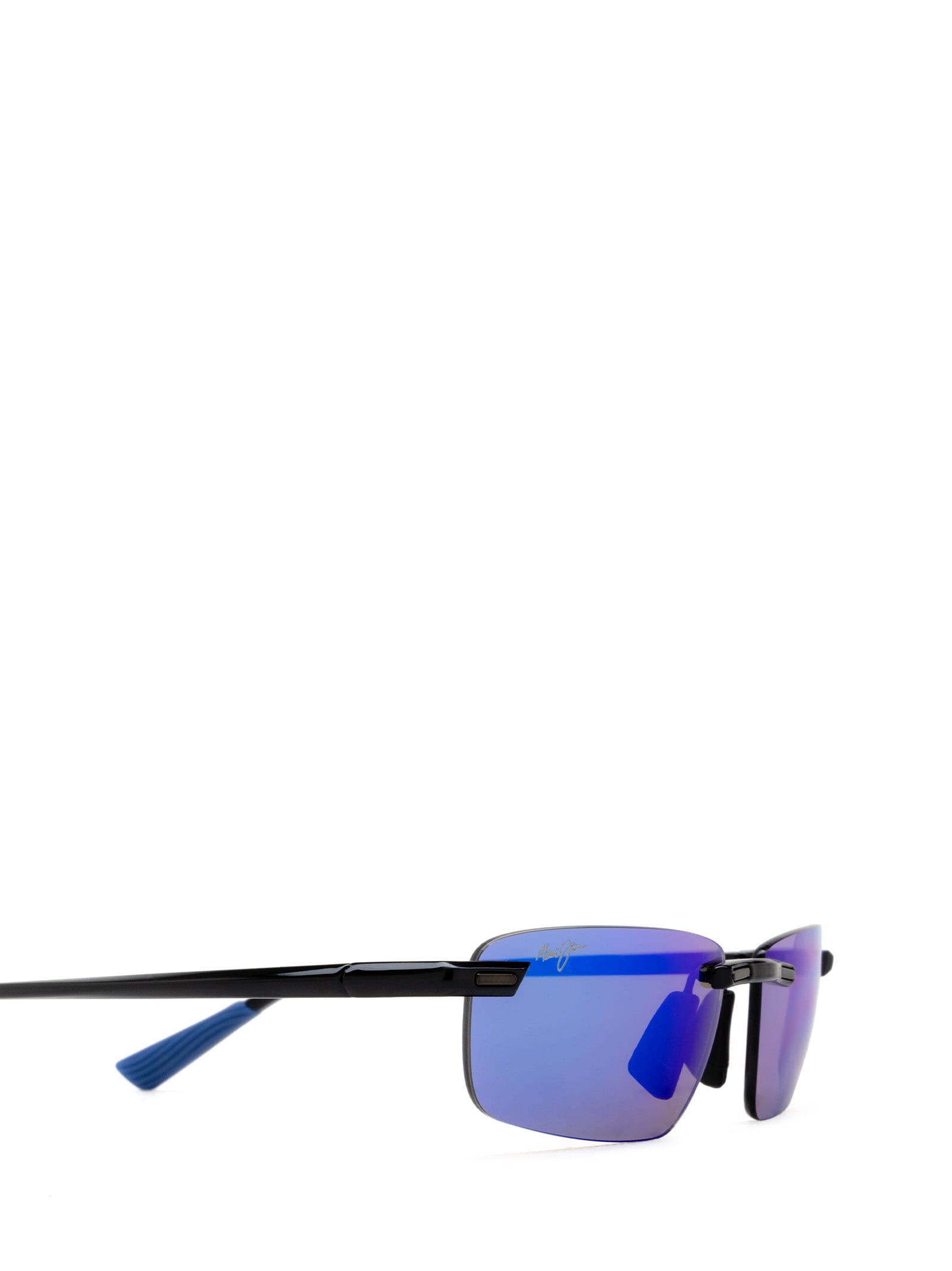 Shop Maui Jim Mj630 Shiny Black W/ Blue Sunglasses
