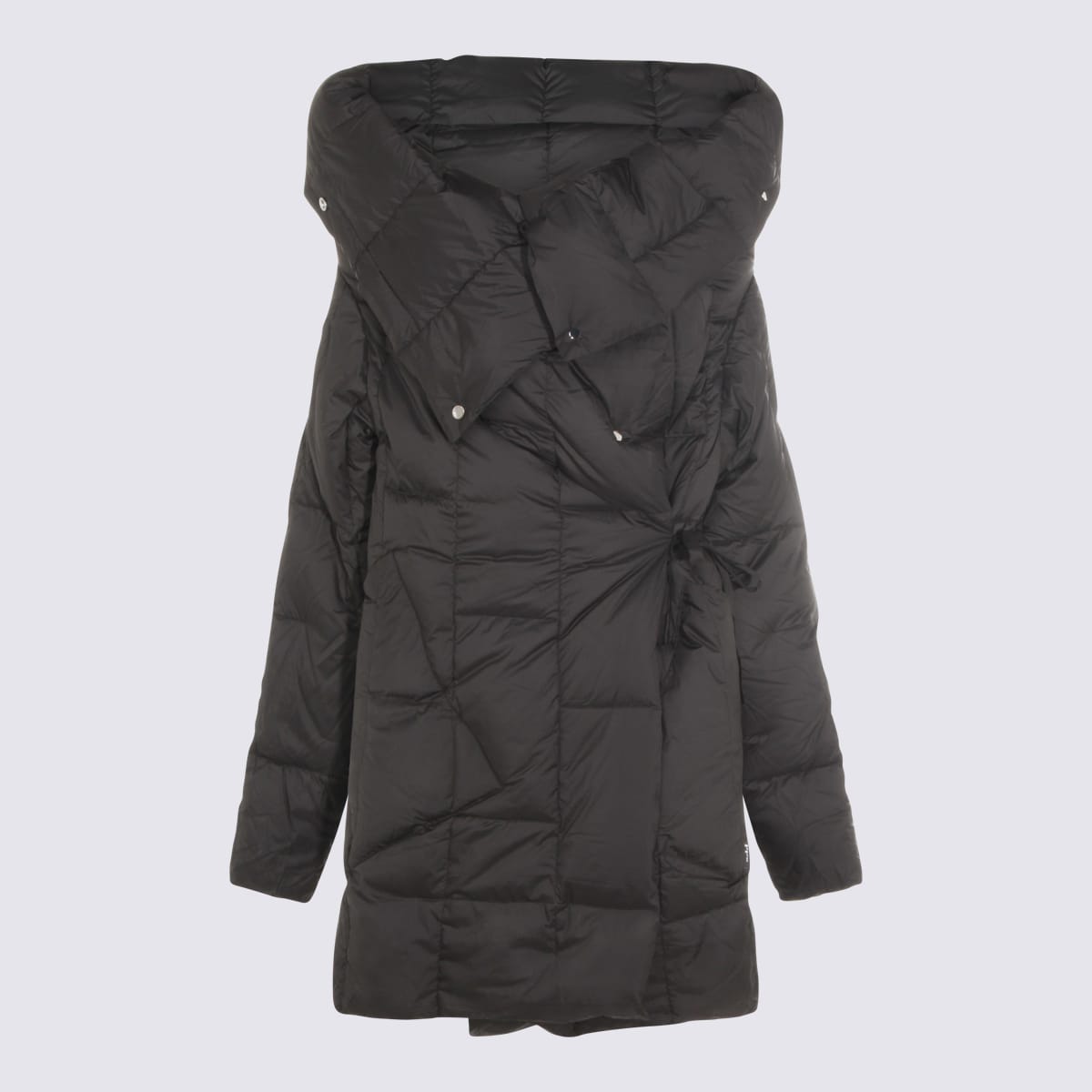Add Button Quilted Top In Black