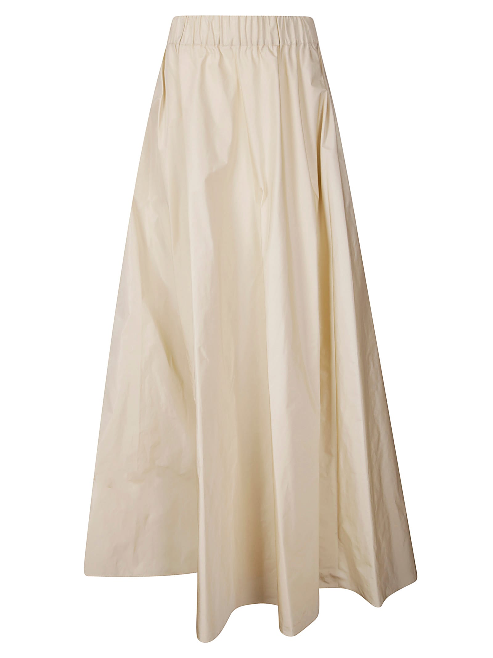 P.a.r.o.s.h Parosh Maxi Skirt With Gathered Elastic Waistband And Flowing Silhouette In Beige