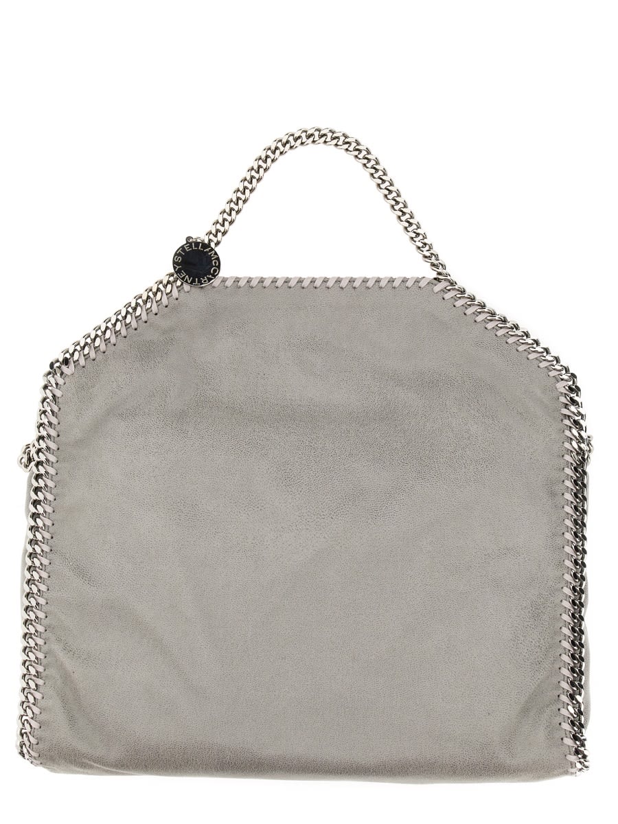 Shop Stella Mccartney Falabella Fold Over Bag In Grey