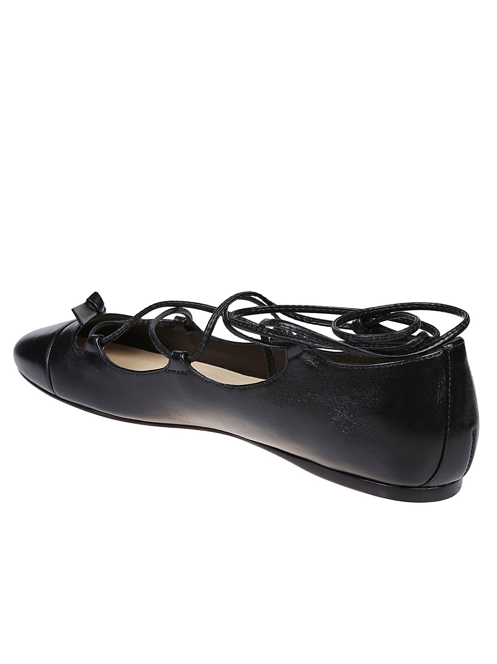 Shop Alexandre Birman Slim Carita Flat Ballerinas In Black