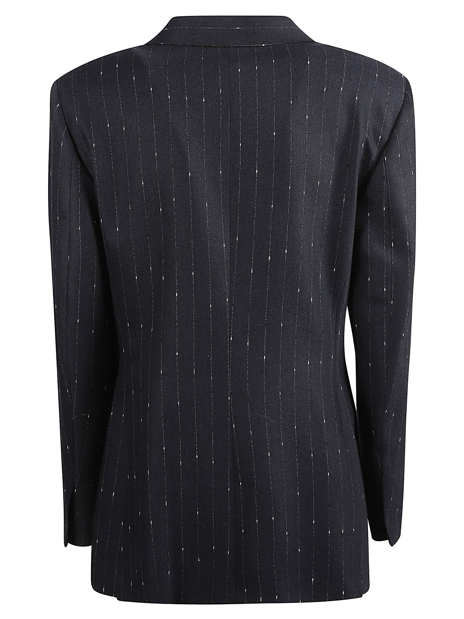 Shop Genny Pinstripe Blazer In Blue