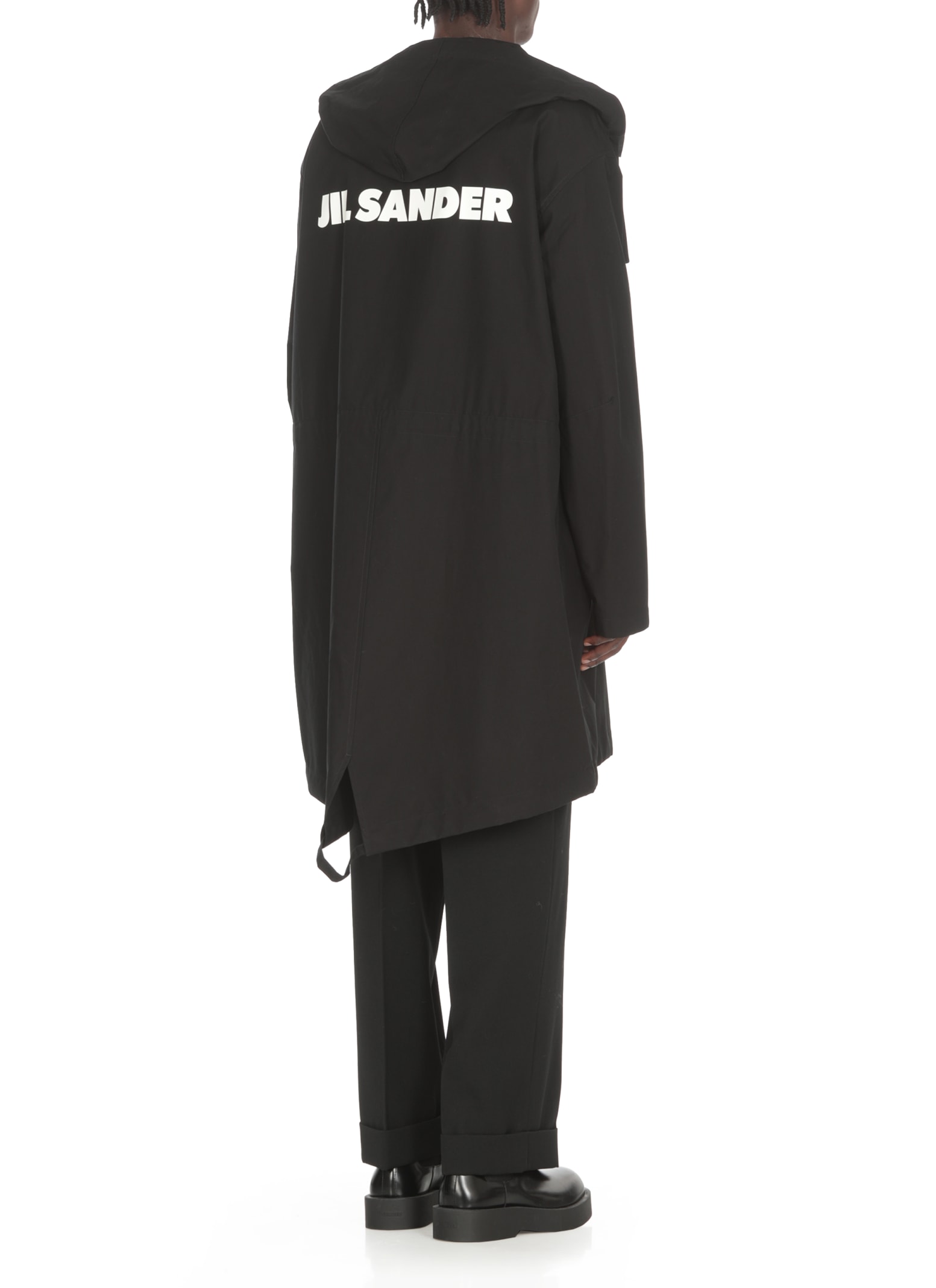 Shop Jil Sander Parka With Logo In Black