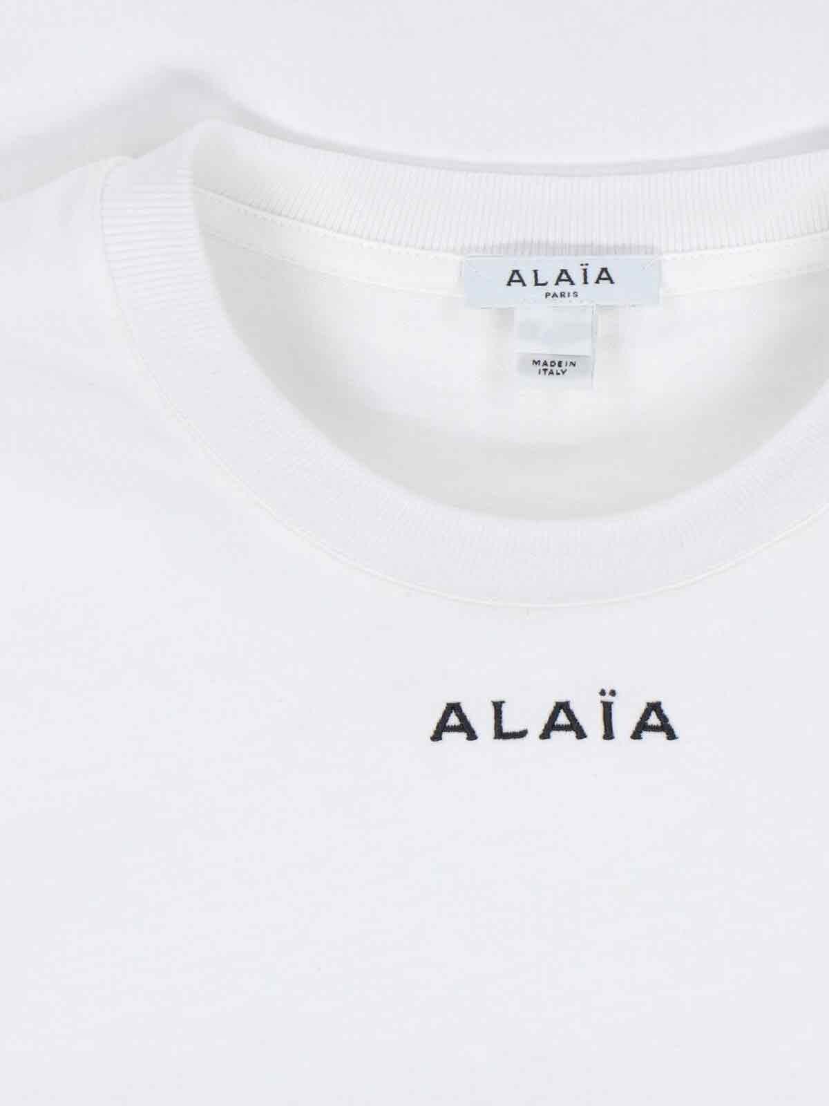 Alaïa Logo T-shirt In White