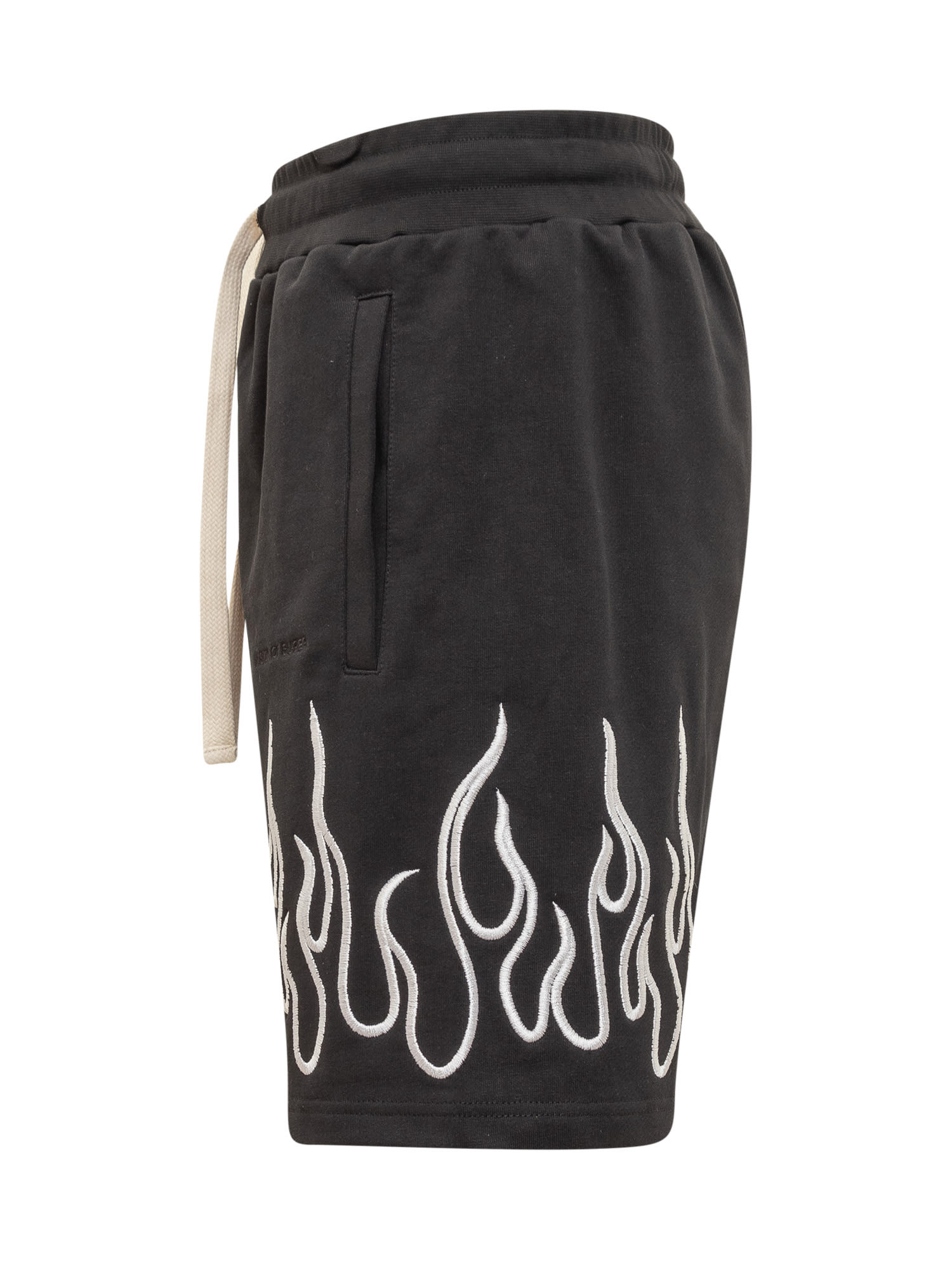 Shop Vision Of Super Flames Shorts In Black