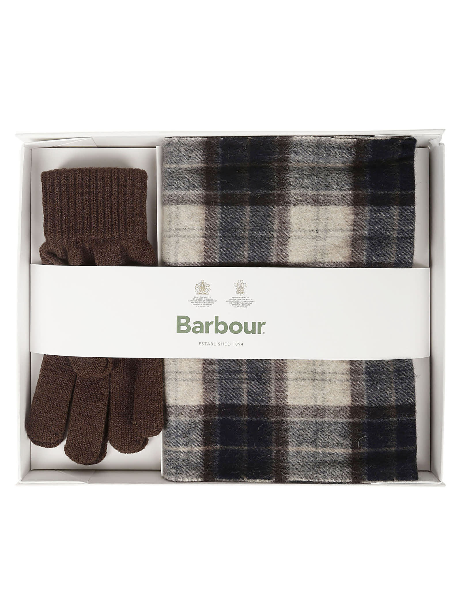 Shop Barbour Tartan Scarf Glove Gift Set In Autumn Dress