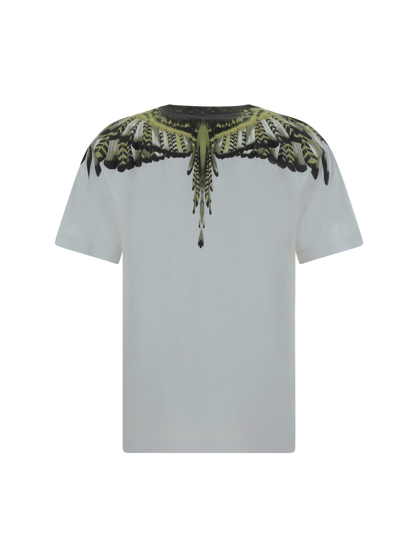 Shop Marcelo Burlon County Of Milan Grizzly Wings T-shirt In White/olive