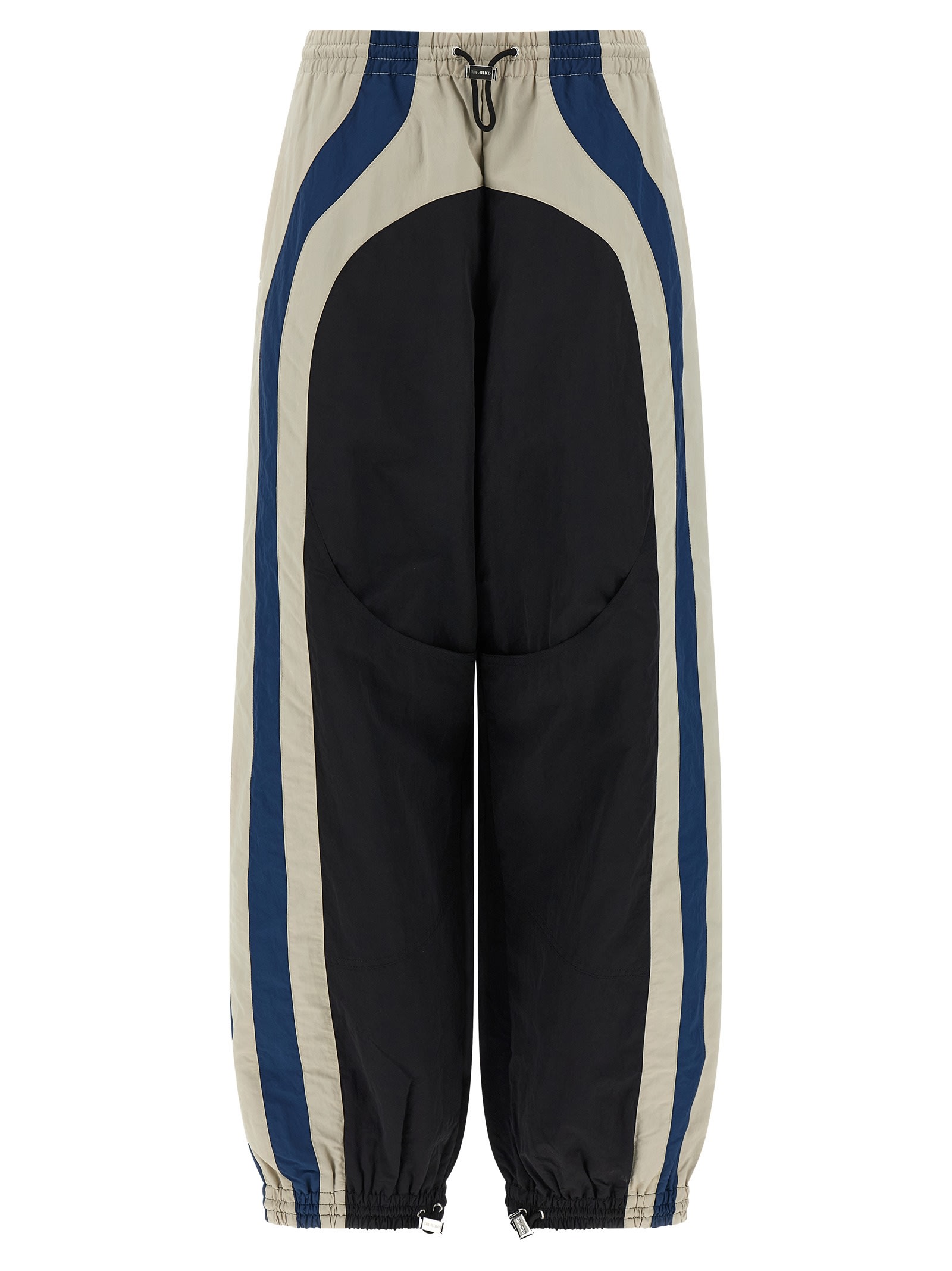 Attico Color Block Panel Joggers With Elastic In Black
