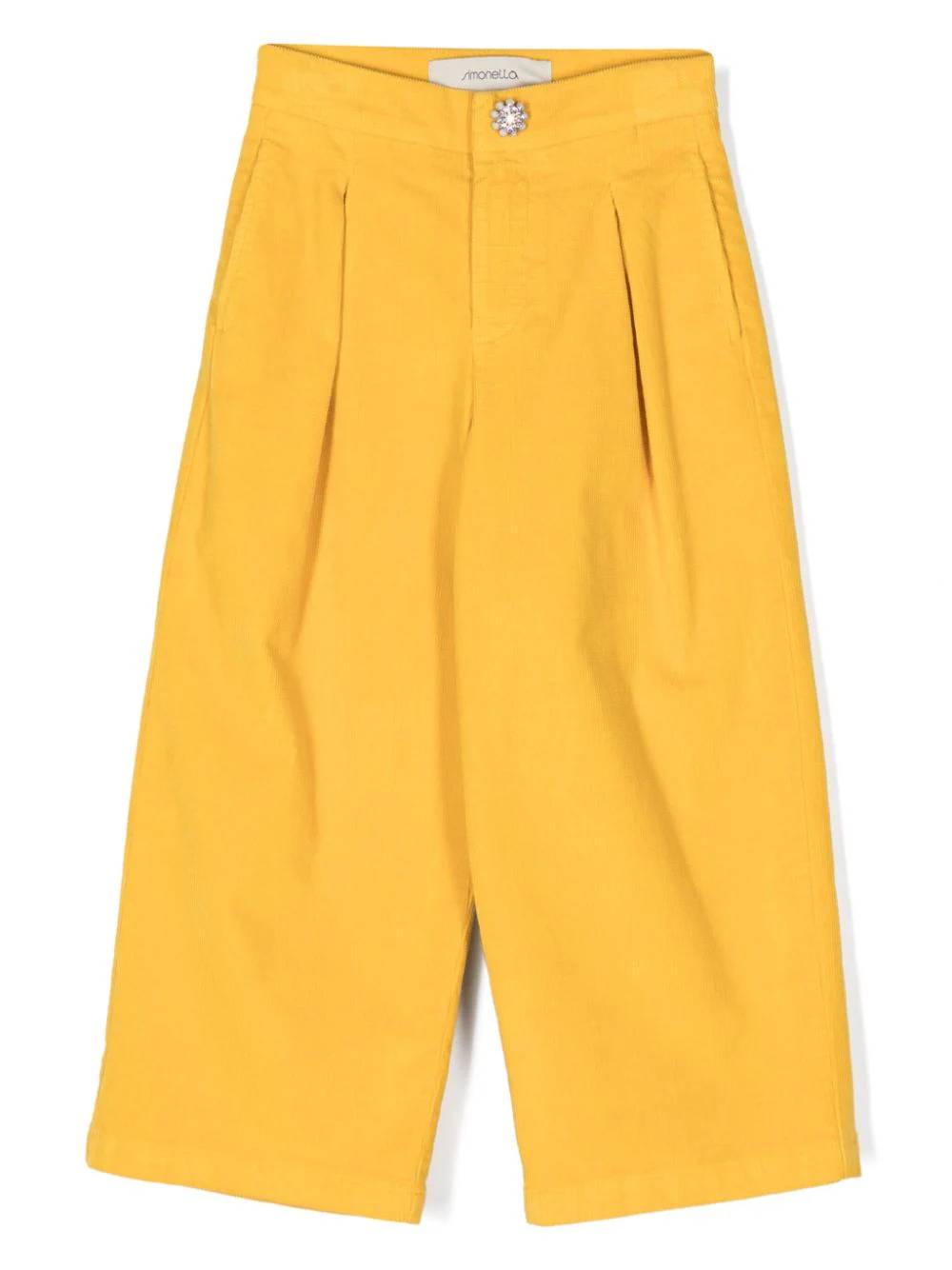 Shop Simonetta Trousers In Yellow