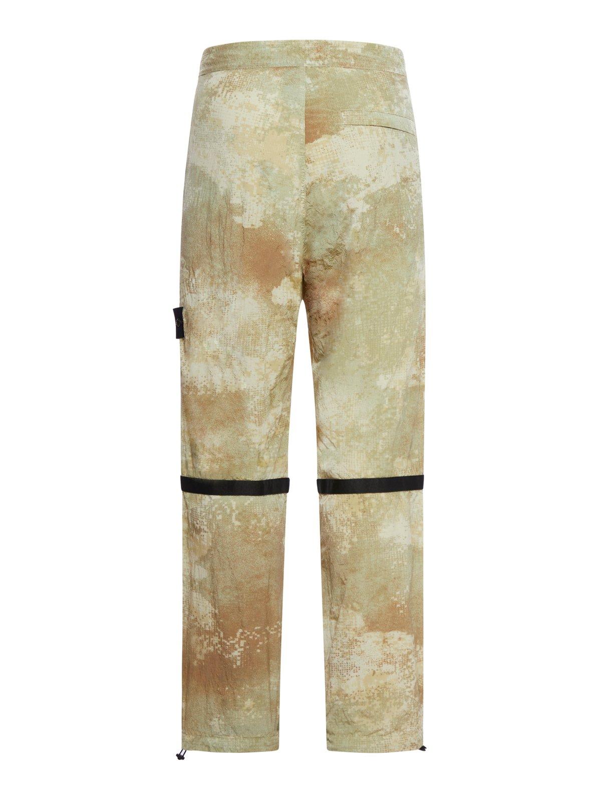 Shop Stone Island Loose Fit Straight Leg Pants In V0091 Natural Beige