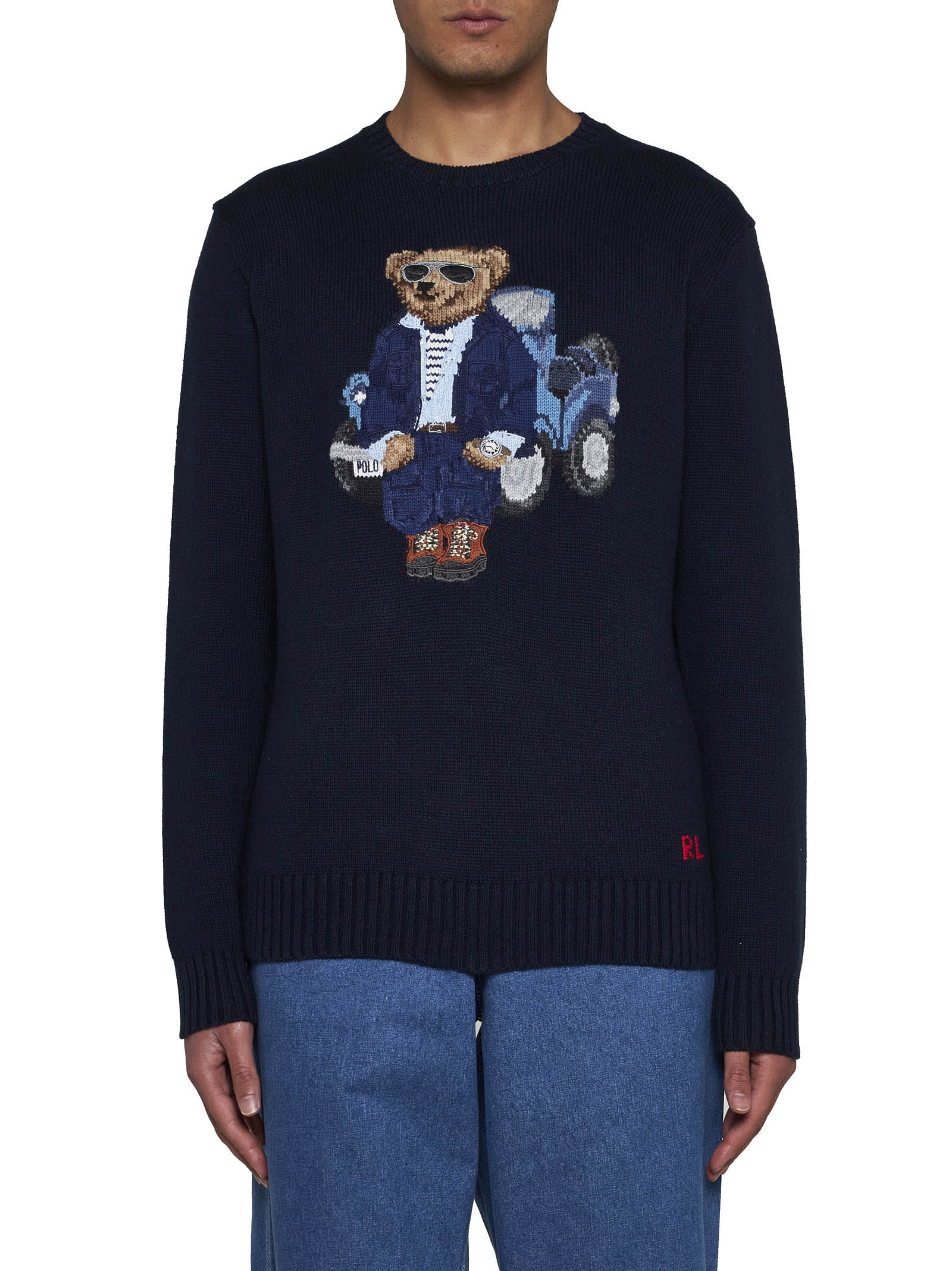 Shop Polo Ralph Lauren Sweater In Aviator Navy