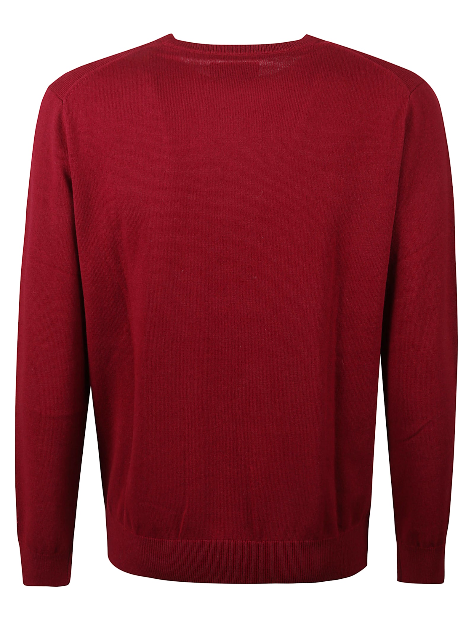 Mc2 Saint Barth Soft Textured Crewneck Knit Sweater In Red