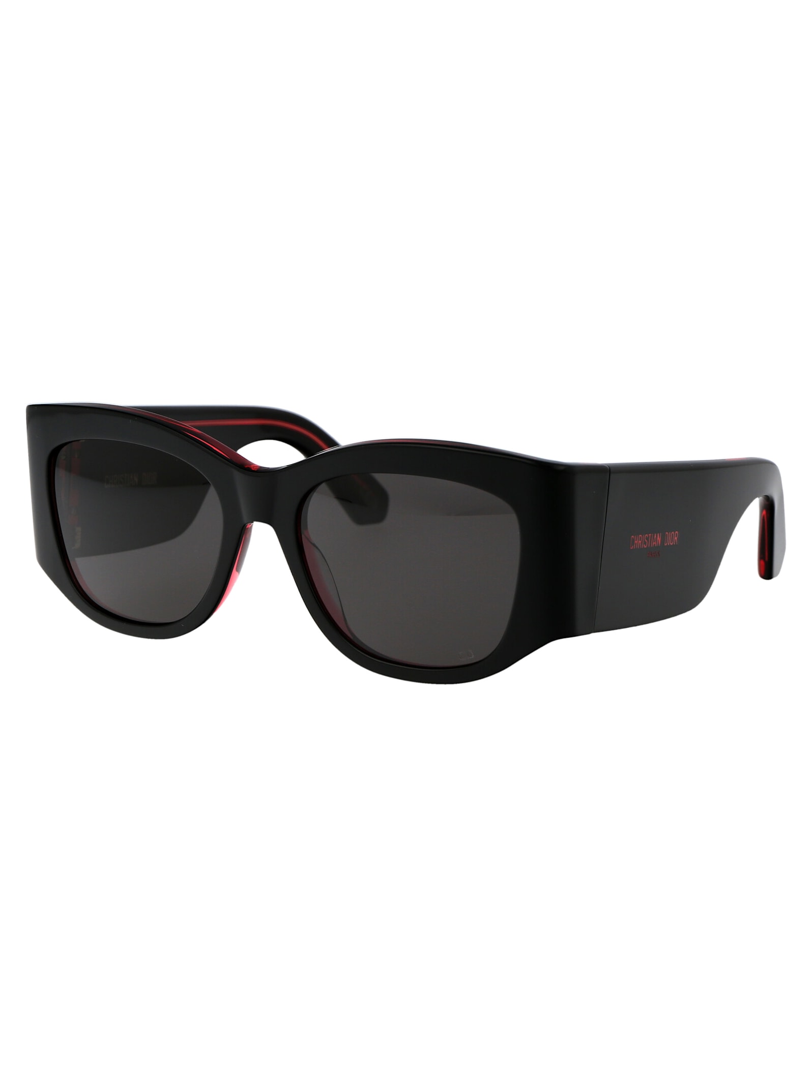 Shop Dior Nuit S1i Sunglasses In 16a0 Black/other / Smoke