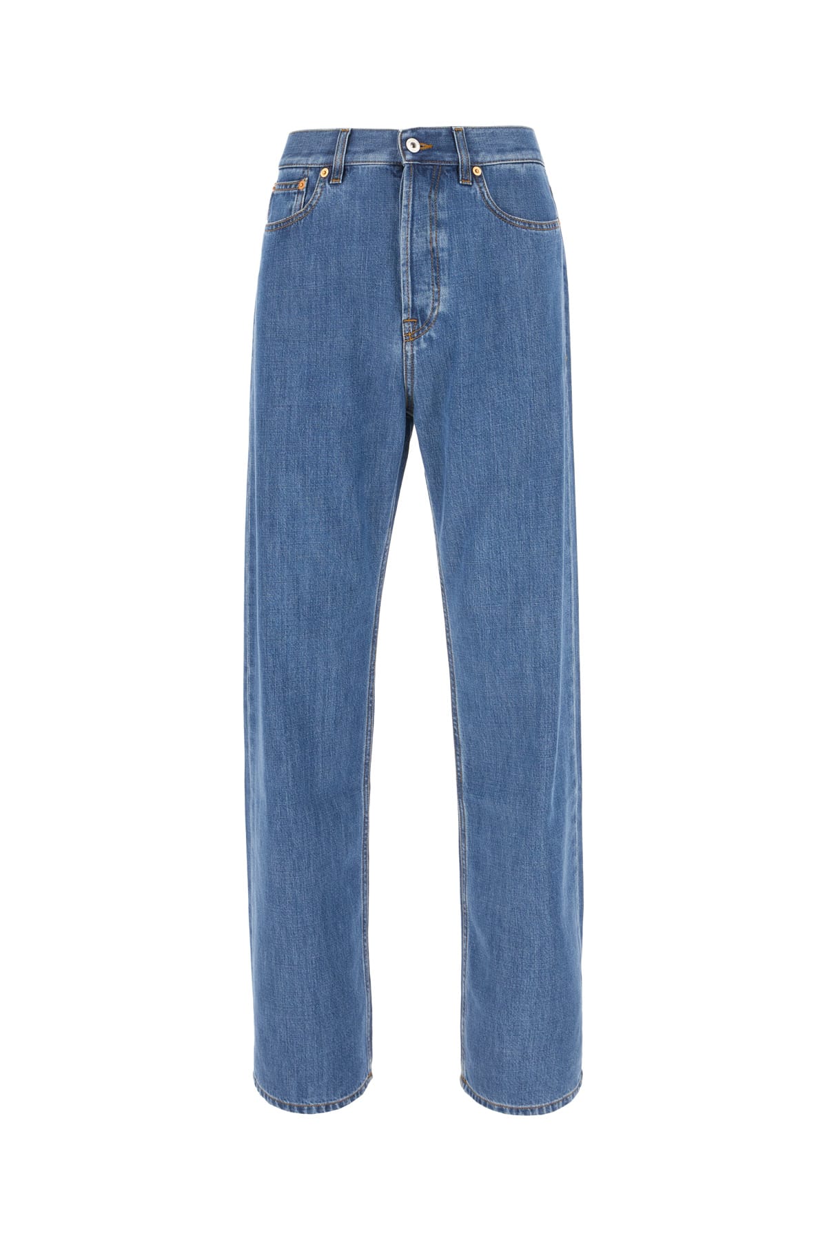 Valentino Denim Jeans In Medium Blu Denim