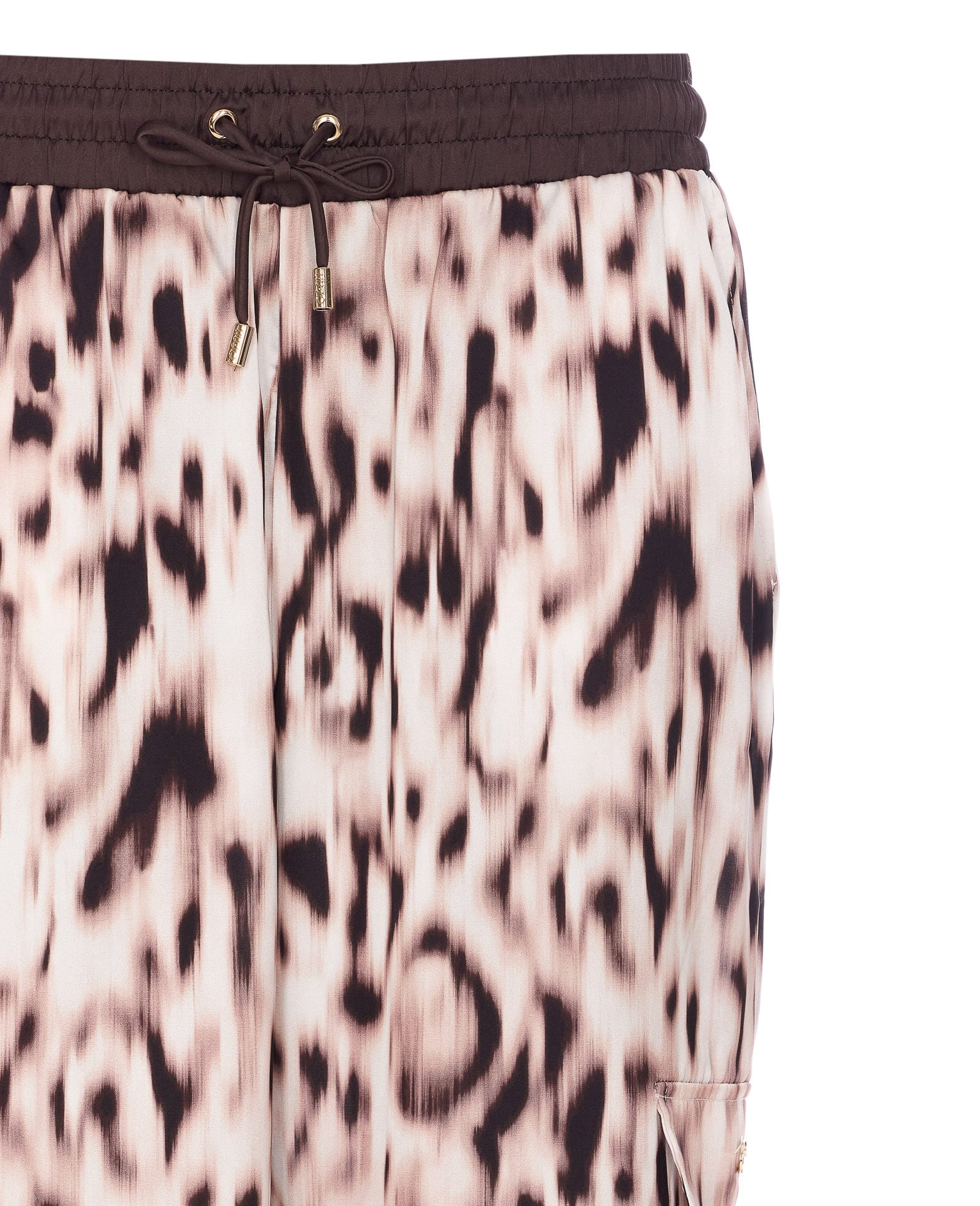 Liu •jo Flared Trousers With Cargo Pockets And Print In Multicolour