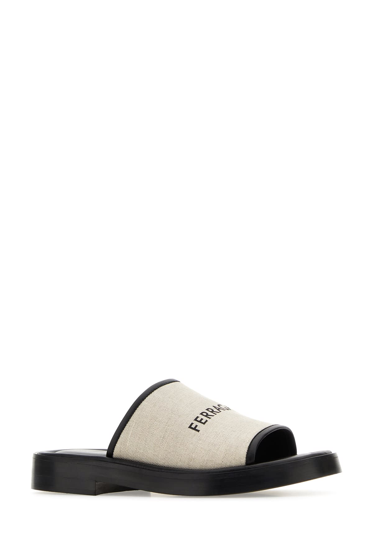 Shop Ferragamo Slippers In Naturalenero