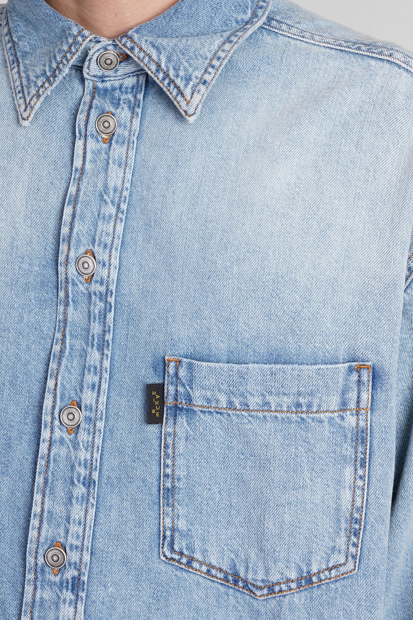 Shop Haikure Oscar Denim Jackets In Blue Cotton In Piano Blue