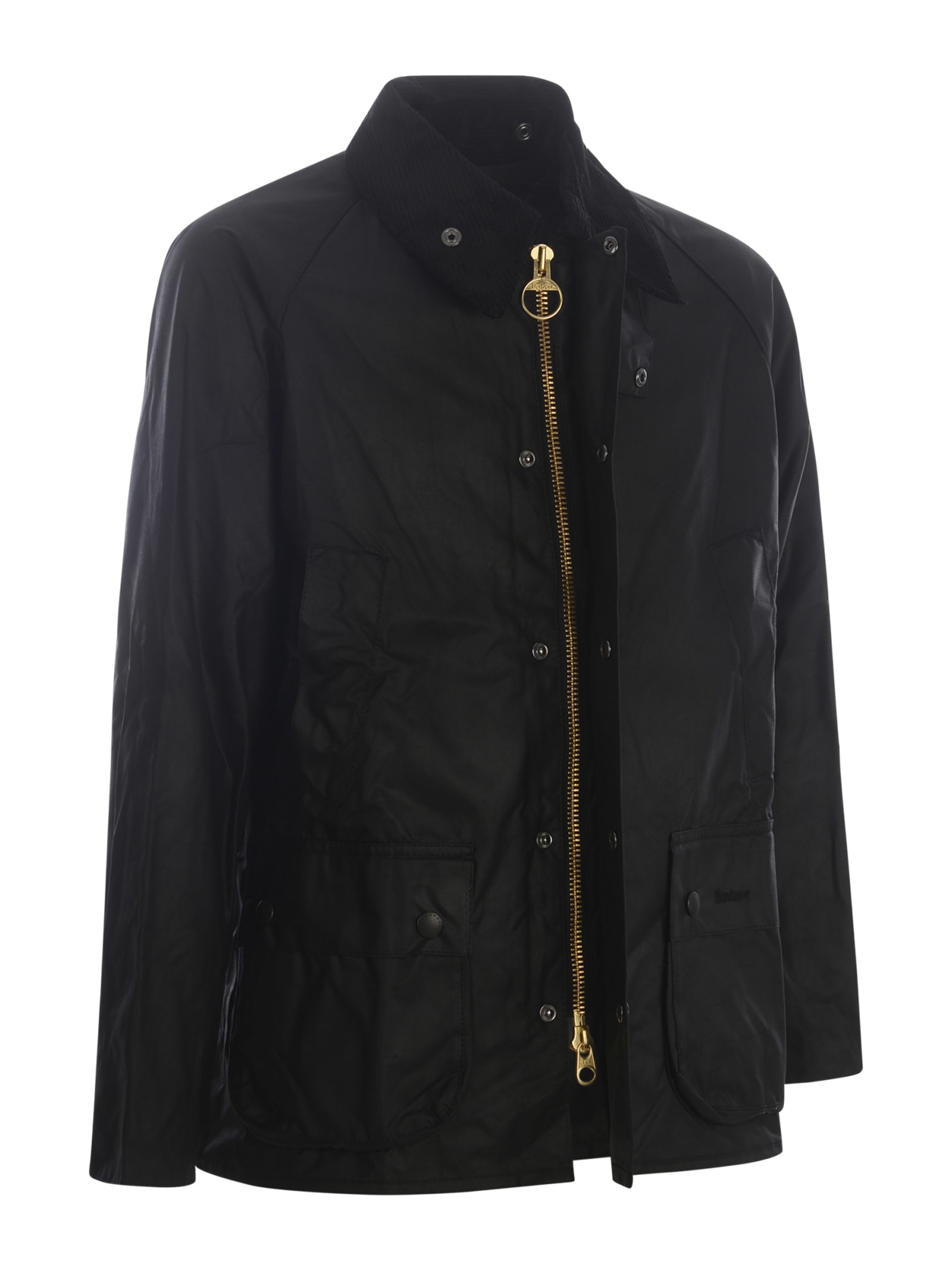 Shop Barbour Jacket  Bedale Wax Made Of Waxed Cotton In Black